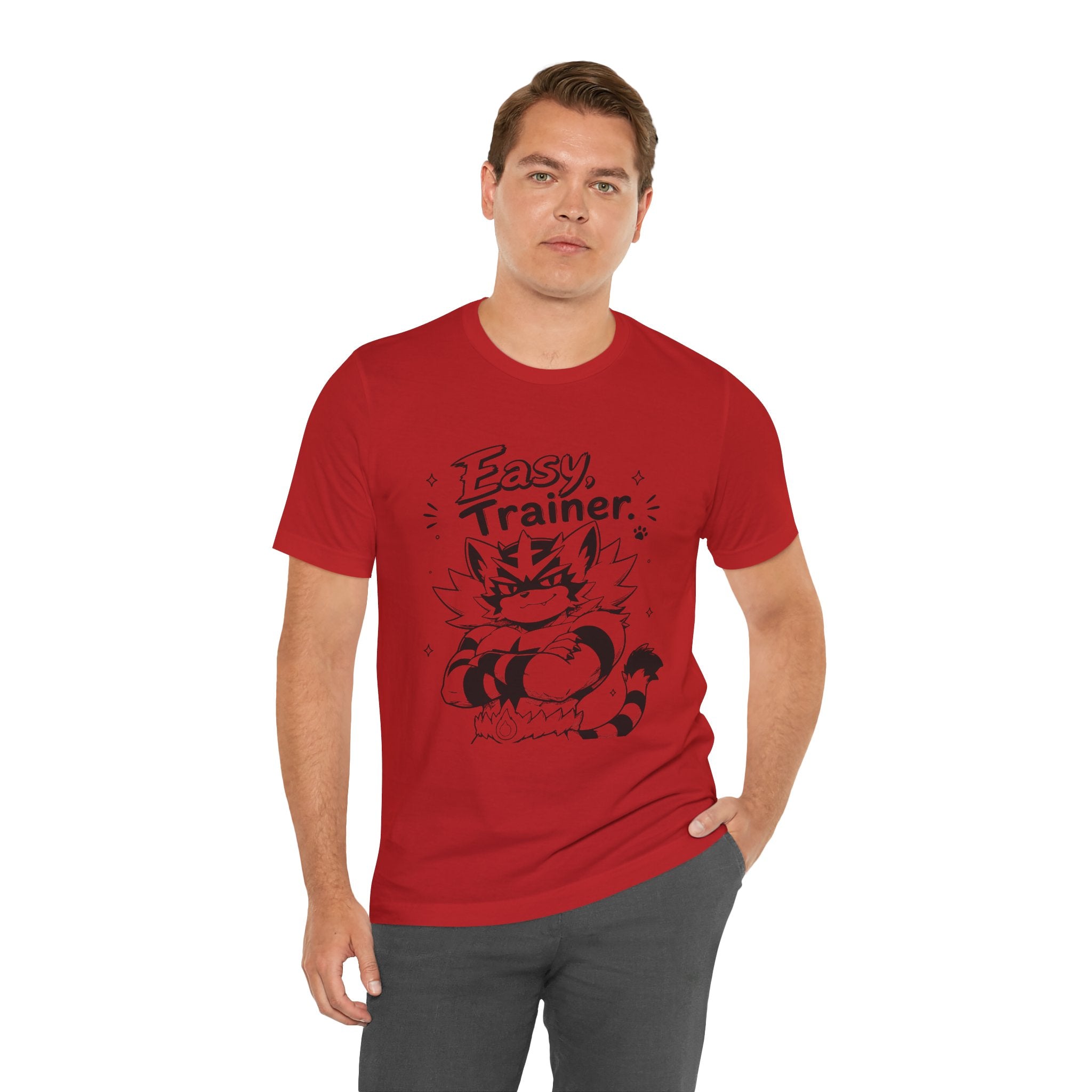 Easy Trainer Easy tiger illustration T-Shirt | cartoon wrestling funny cat graphic tee
