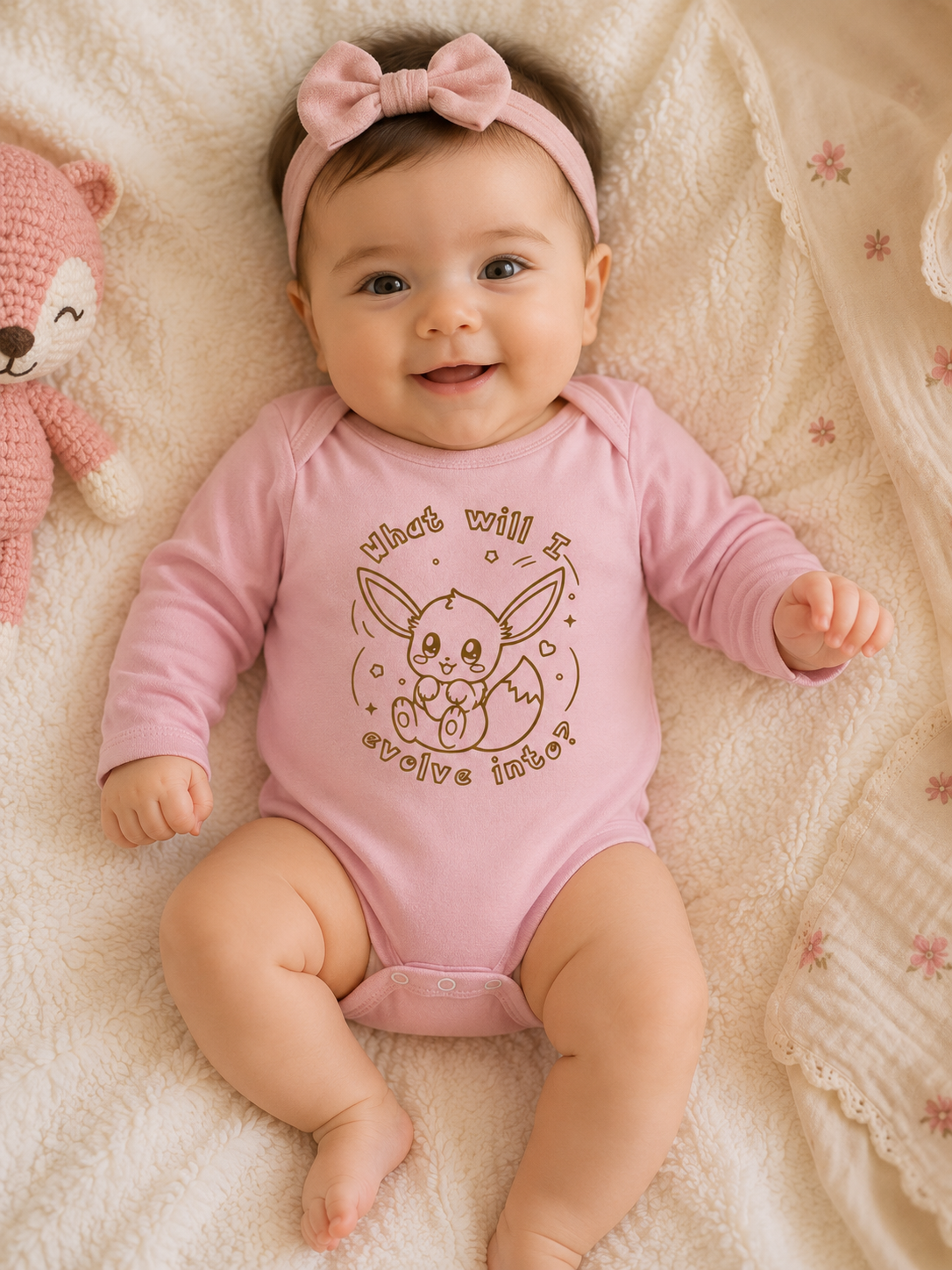 What will I evolve into? Eeveelutions infant bodysuit | Pkm Infant Long Sleeve clothing Kawaii Baby shower gift