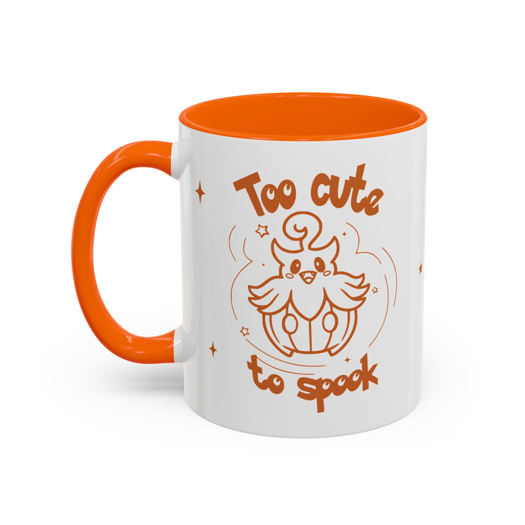 Too Cute to Spook Pumpkin Ghost Halloween Theme Mug | Accent Coffee Mug 11oz 15oz