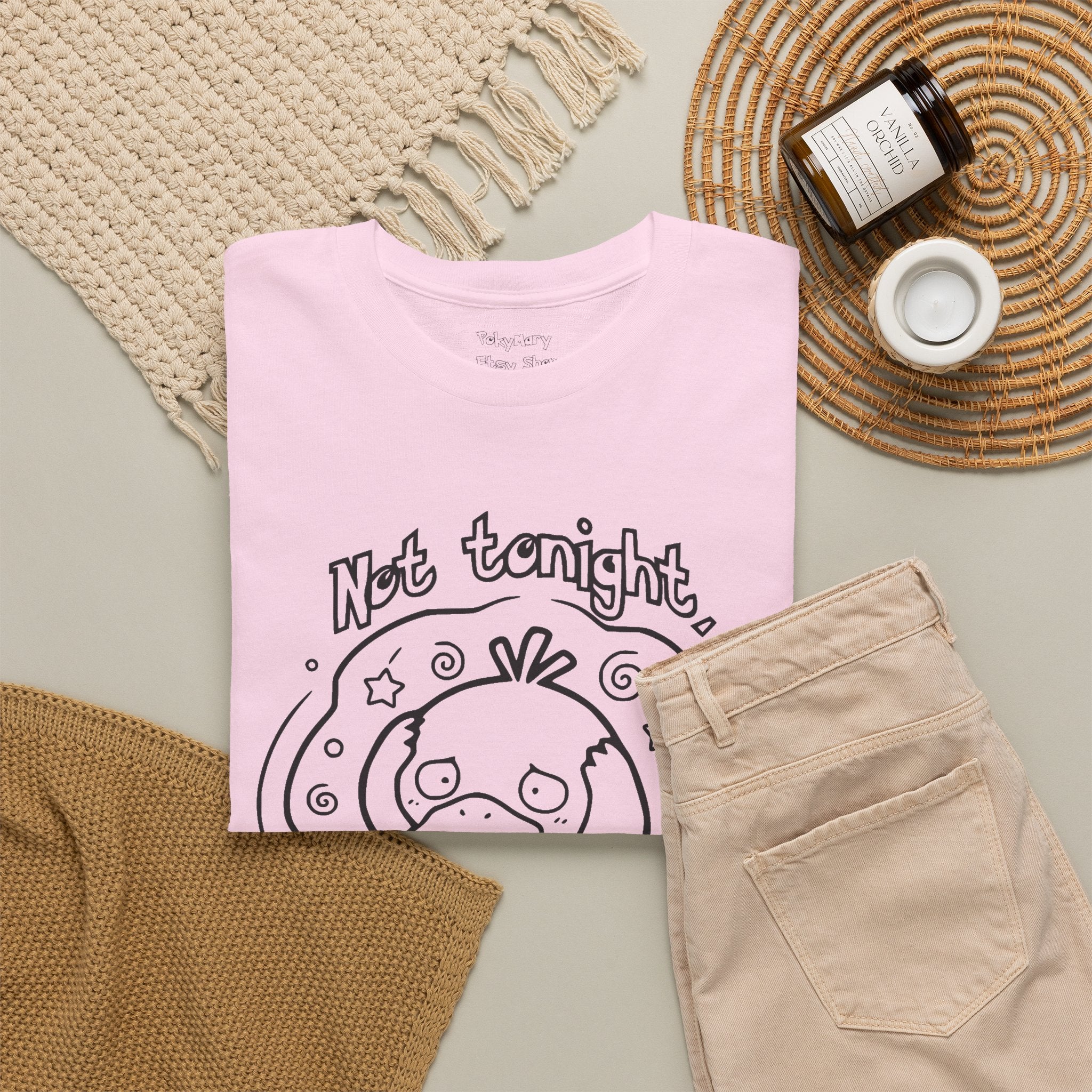 Duck Not Tonight I Have a Headache T-shirt funny kawaii duck illustration Shirt For Wife Or Girlfriend Gift