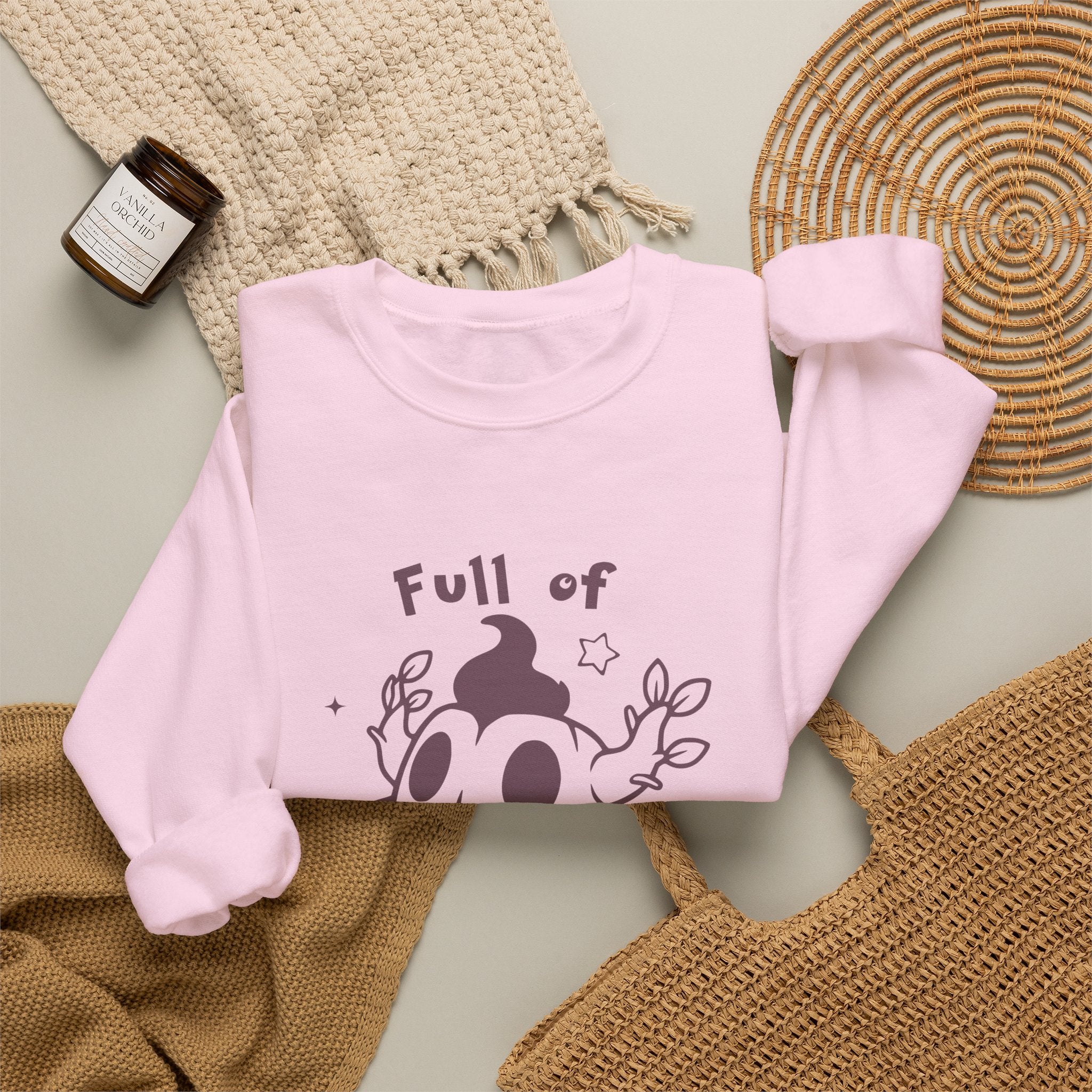 Full of Mischief Sweatshirt | Cute Halloween Ghost Crewneck | Cozy Fall Sweatshirt | Geek Autumn Sweater | Kawaii Spooky Apparel