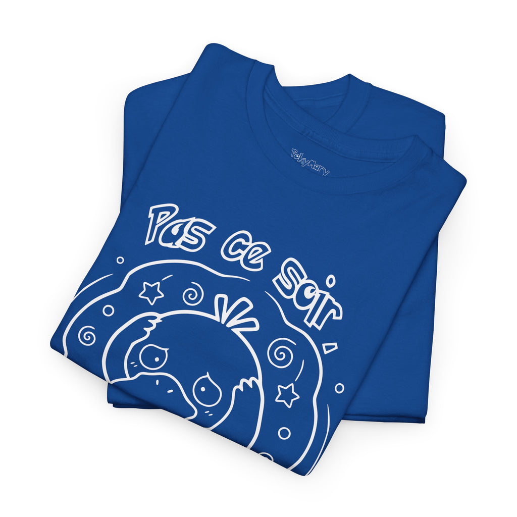 Canard Pas ce soir j'ai mal à la tête T-Shirt drôle francophone Animal Adorable Cadeau femme blonde copine
