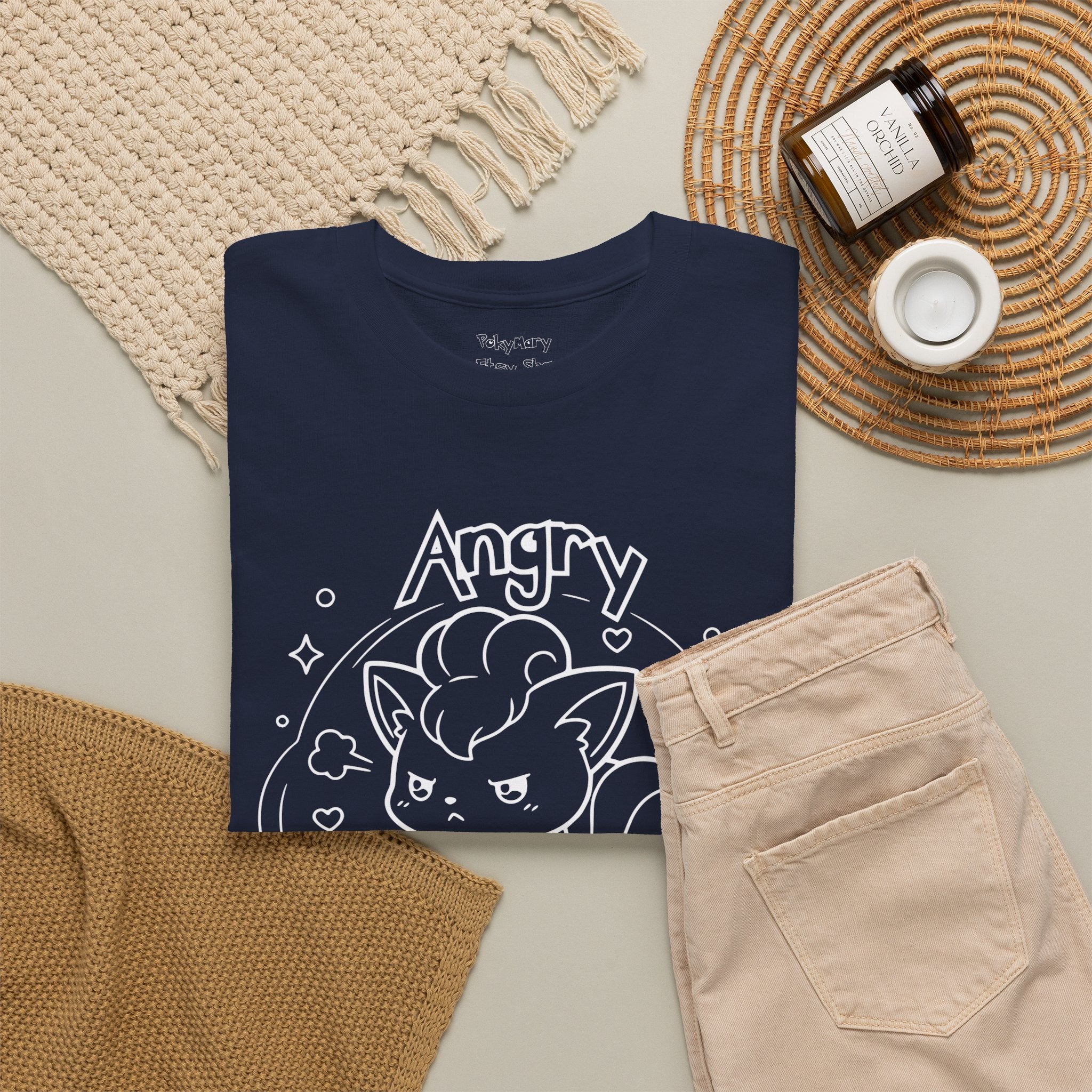Fox Angry but still cute Grumpy Cute Fox Lady Shirt | Pouting Fox Illustration