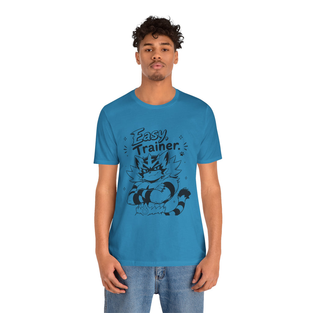 Easy Trainer Easy tiger illustration T-Shirt | cartoon wrestling funny cat graphic tee