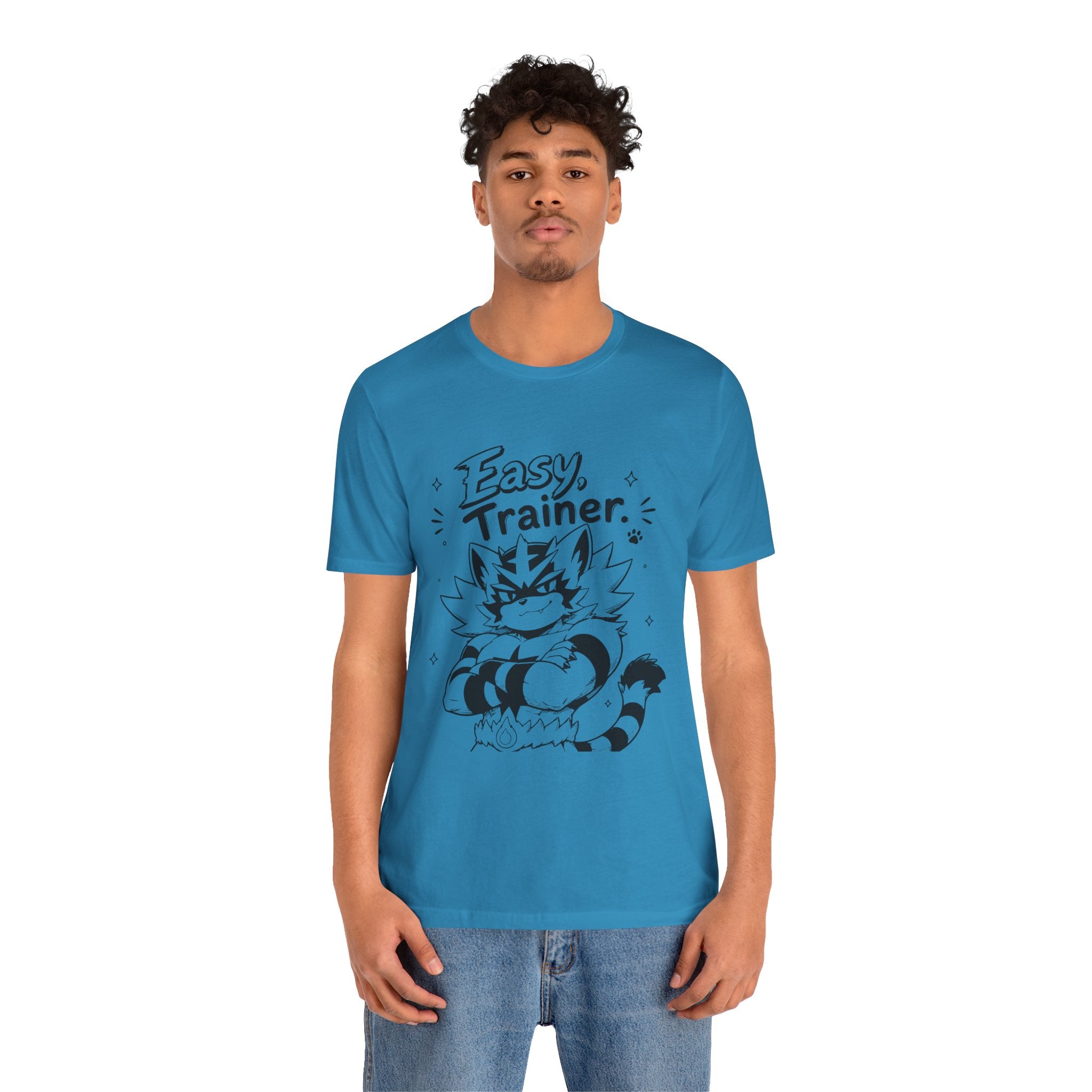Easy Trainer Easy tiger illustration T-Shirt | cartoon wrestling funny cat graphic tee