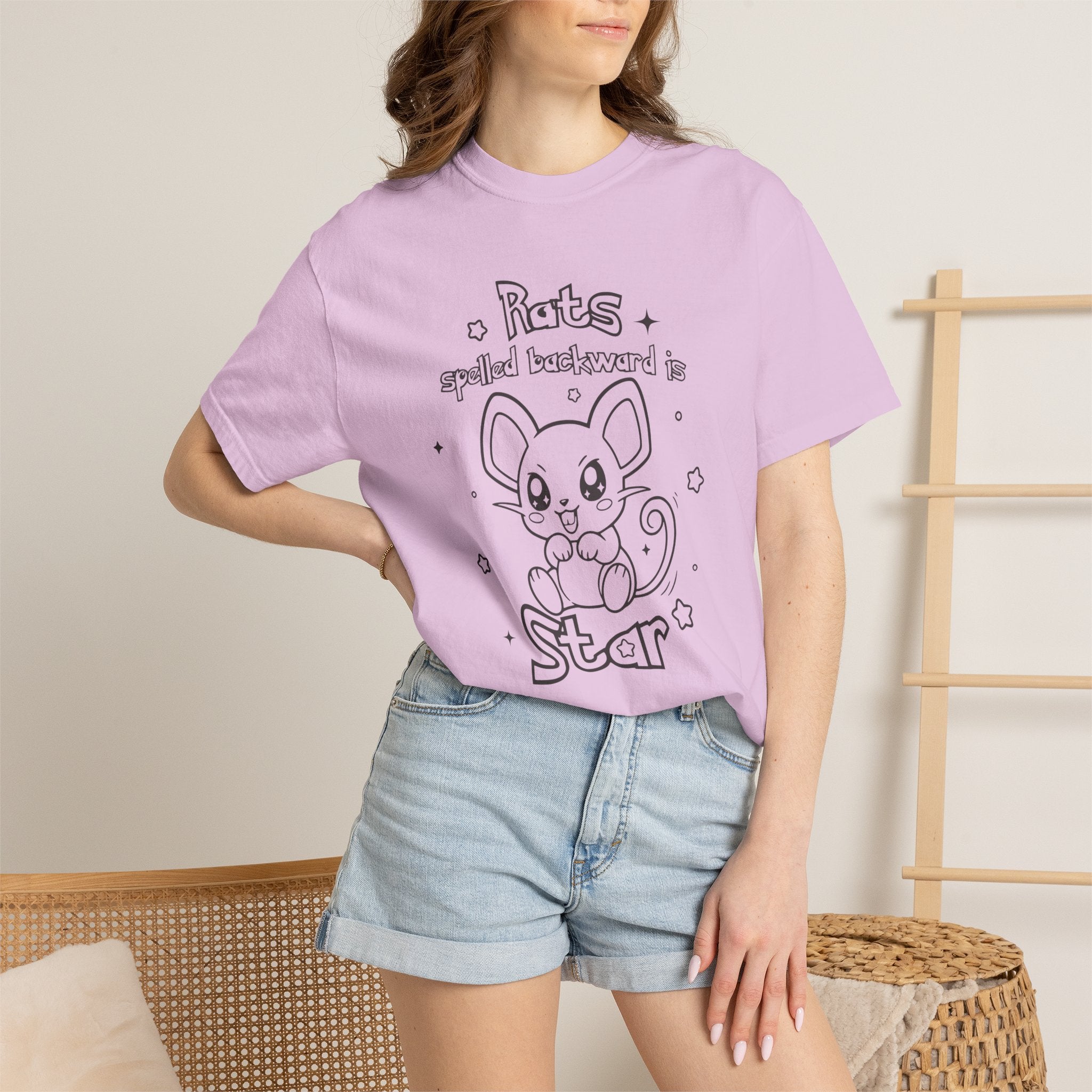 Rats spelled backward is star t-shirt cute Pkm rat animal design tee shirt