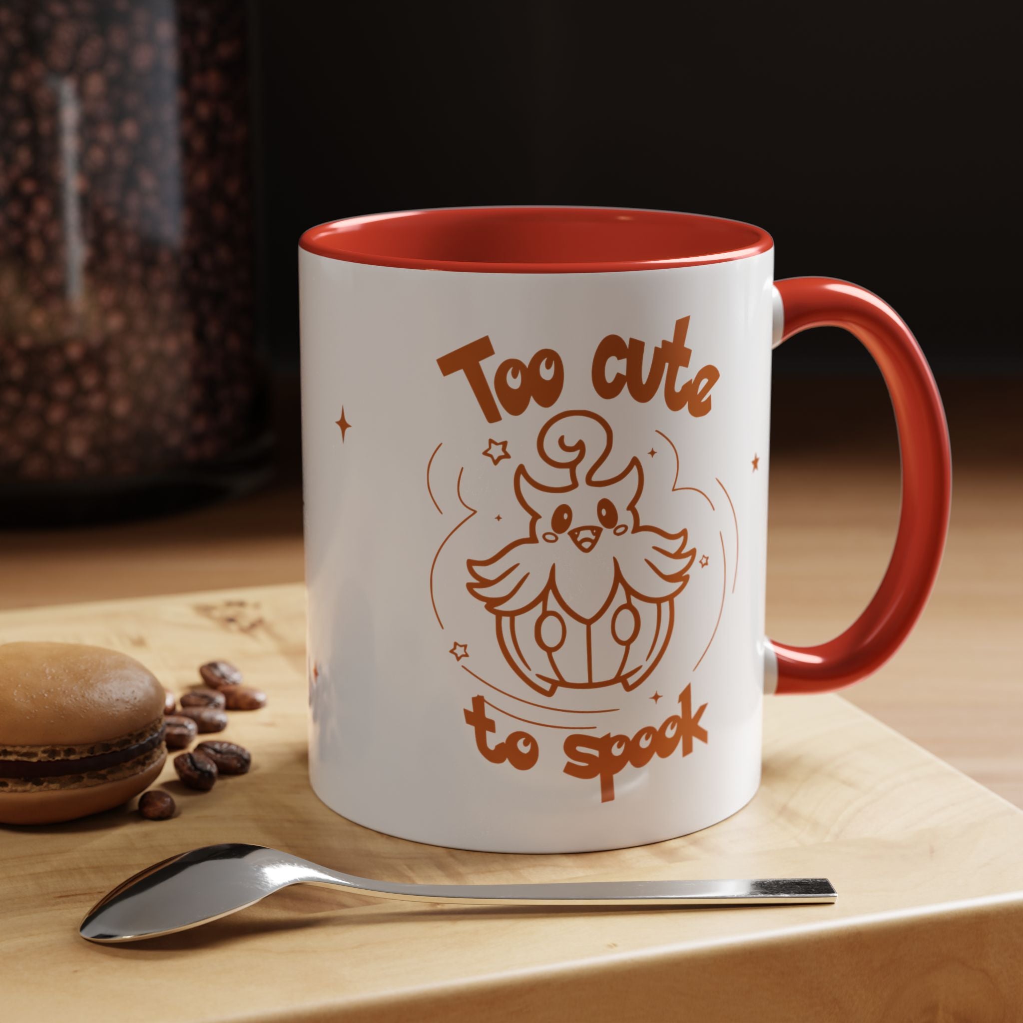 Too Cute to Spook Pumpkin Ghost Halloween Theme Mug | Accent Coffee Mug 11oz 15oz
