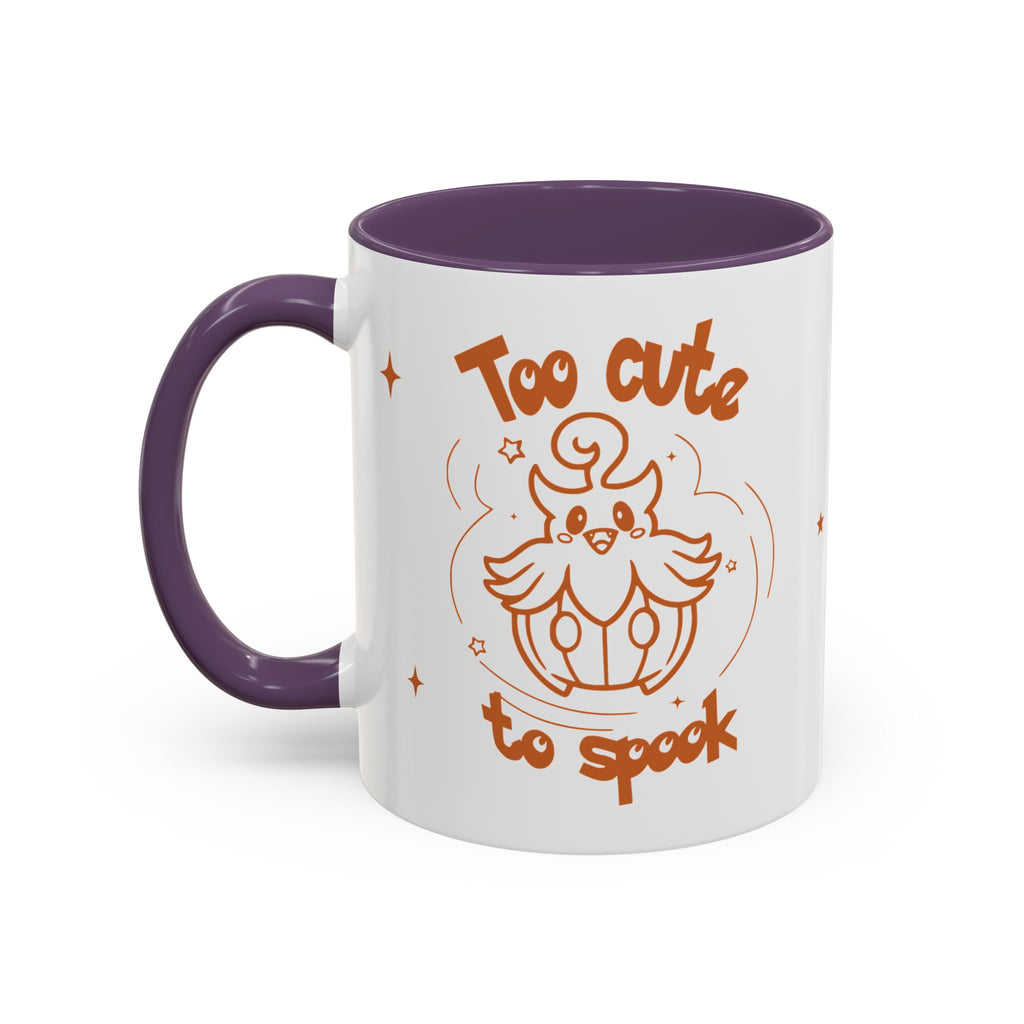 Too Cute to Spook Pumpkin Ghost Halloween Theme Mug | Accent Coffee Mug 11oz 15oz