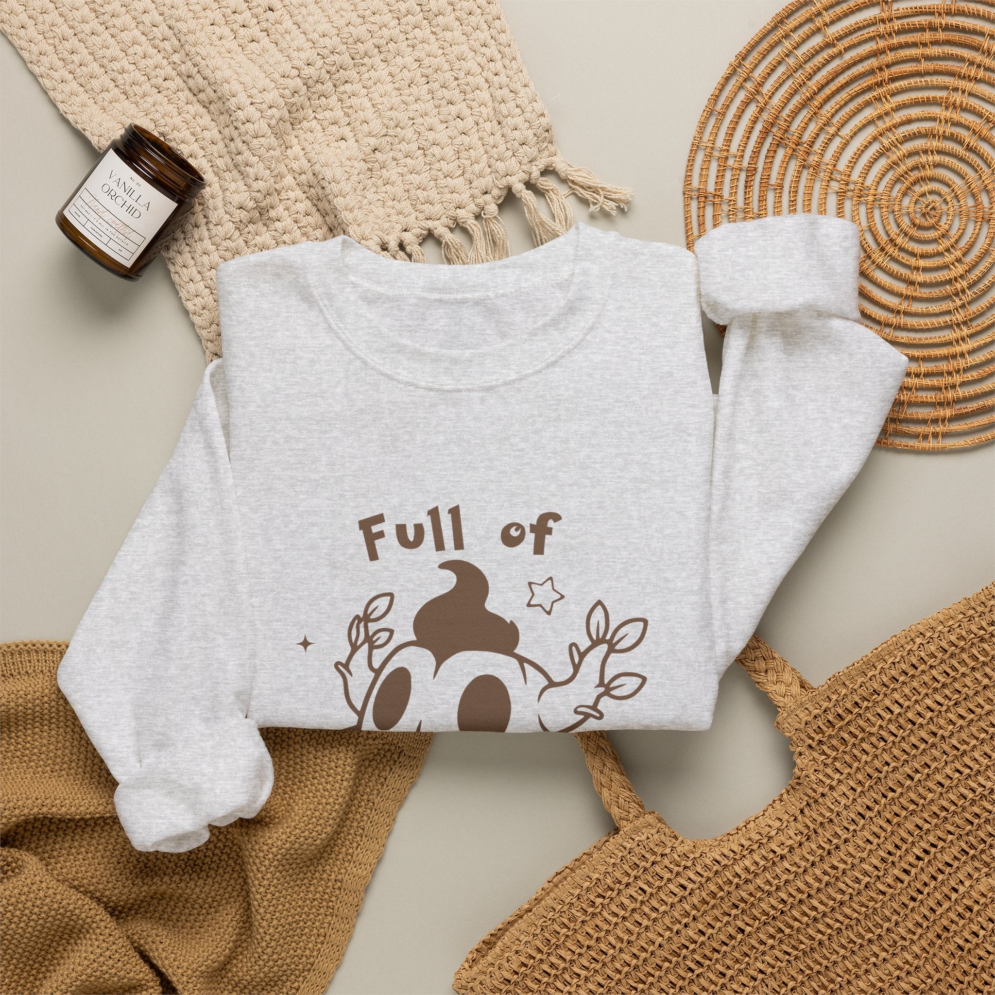 Full of Mischief Sweatshirt | Cute Halloween Ghost Crewneck | Cozy Fall Sweatshirt | Geek Autumn Sweater | Kawaii Spooky Apparel