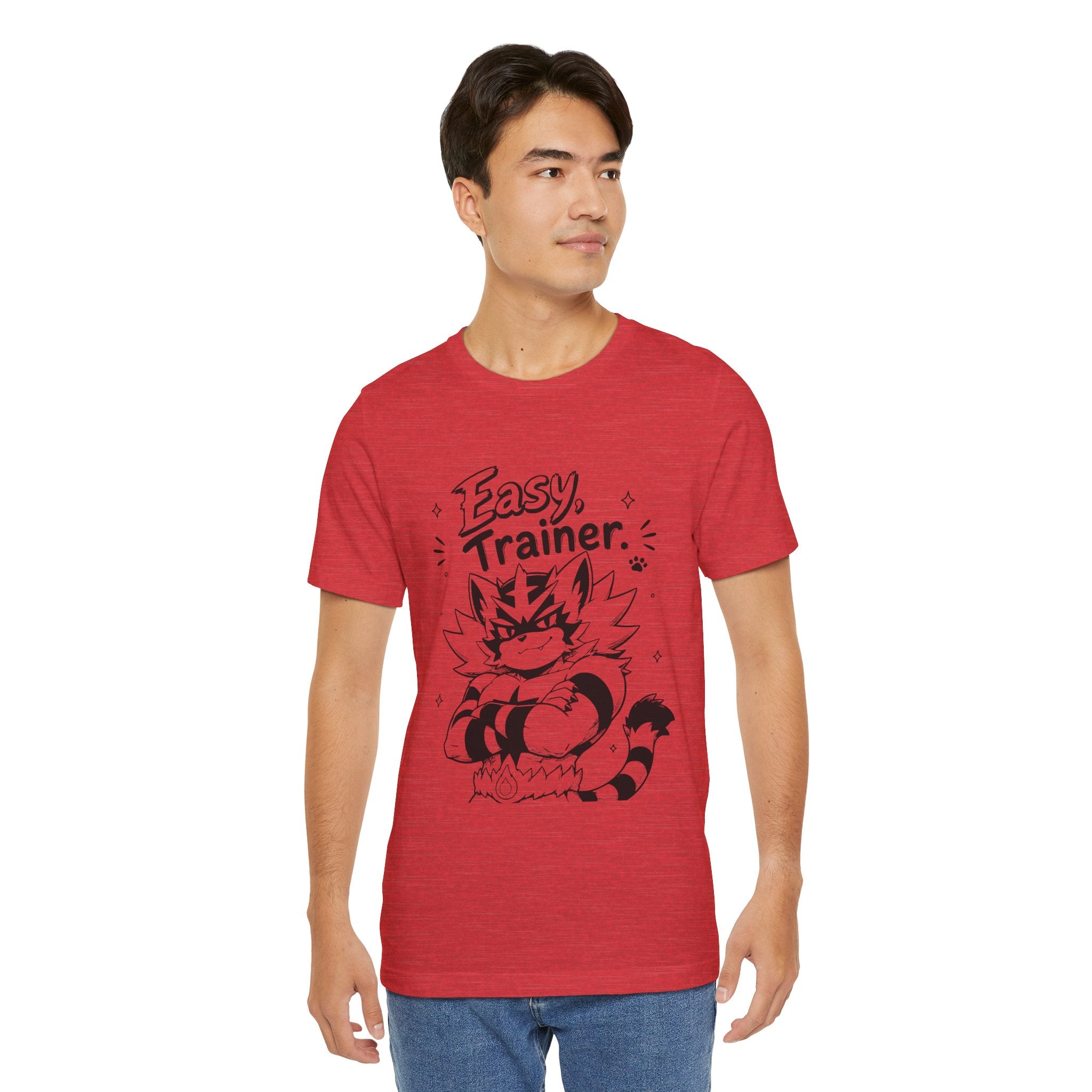 Easy Trainer Easy tiger illustration T-Shirt | cartoon wrestling funny cat graphic tee