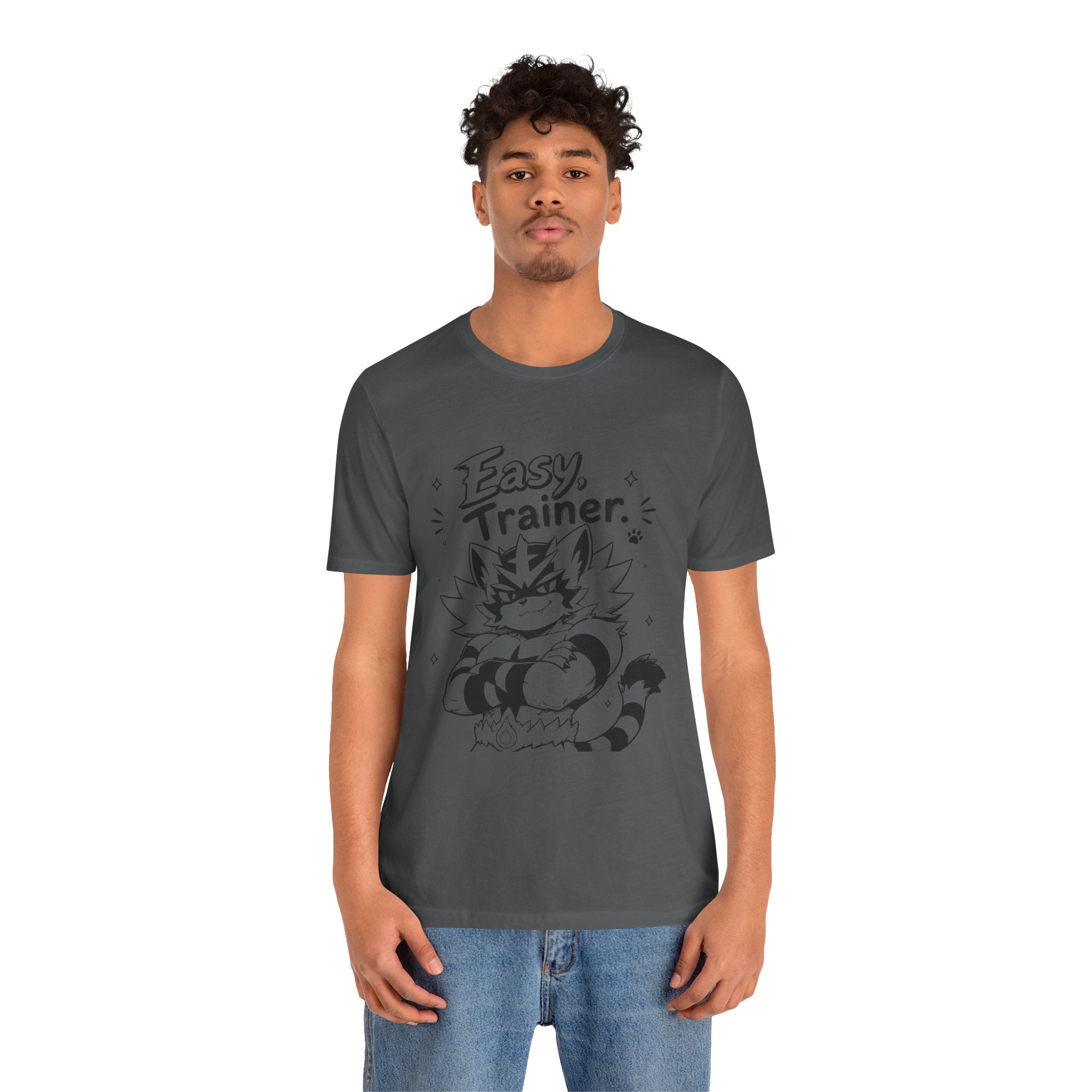 Easy Trainer Easy tiger illustration T-Shirt | cartoon wrestling funny cat graphic tee
