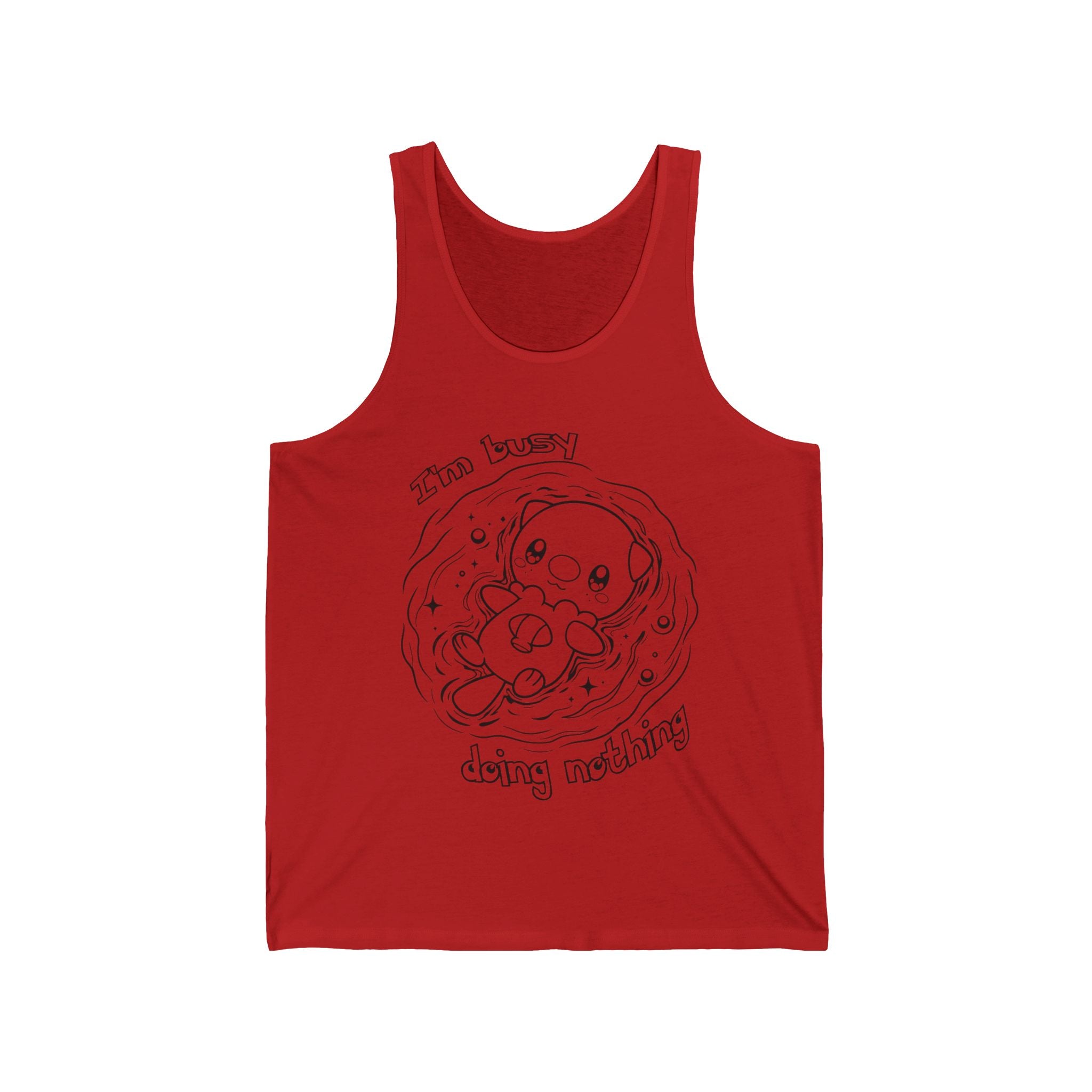 Otter Busy Doing Nothing Cute Lazy Otter Tank Top Kawaii Animal Simple Design Vacation Pool Day