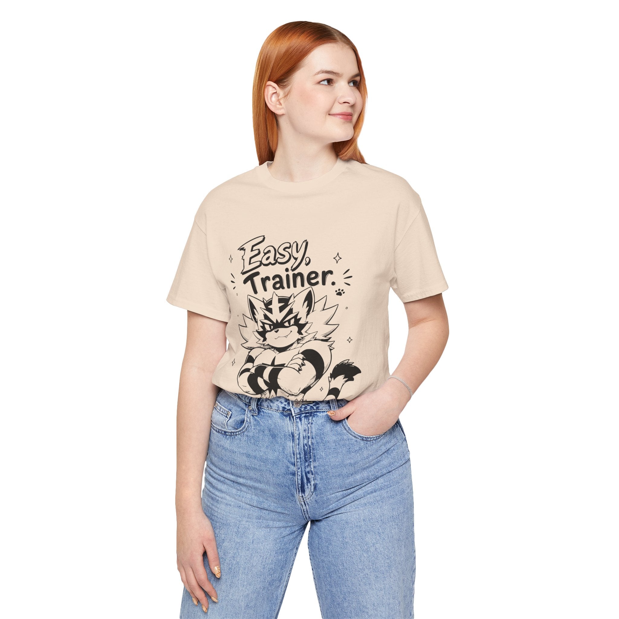 Easy Trainer Easy tiger illustration T-Shirt | cartoon wrestling funny cat graphic tee