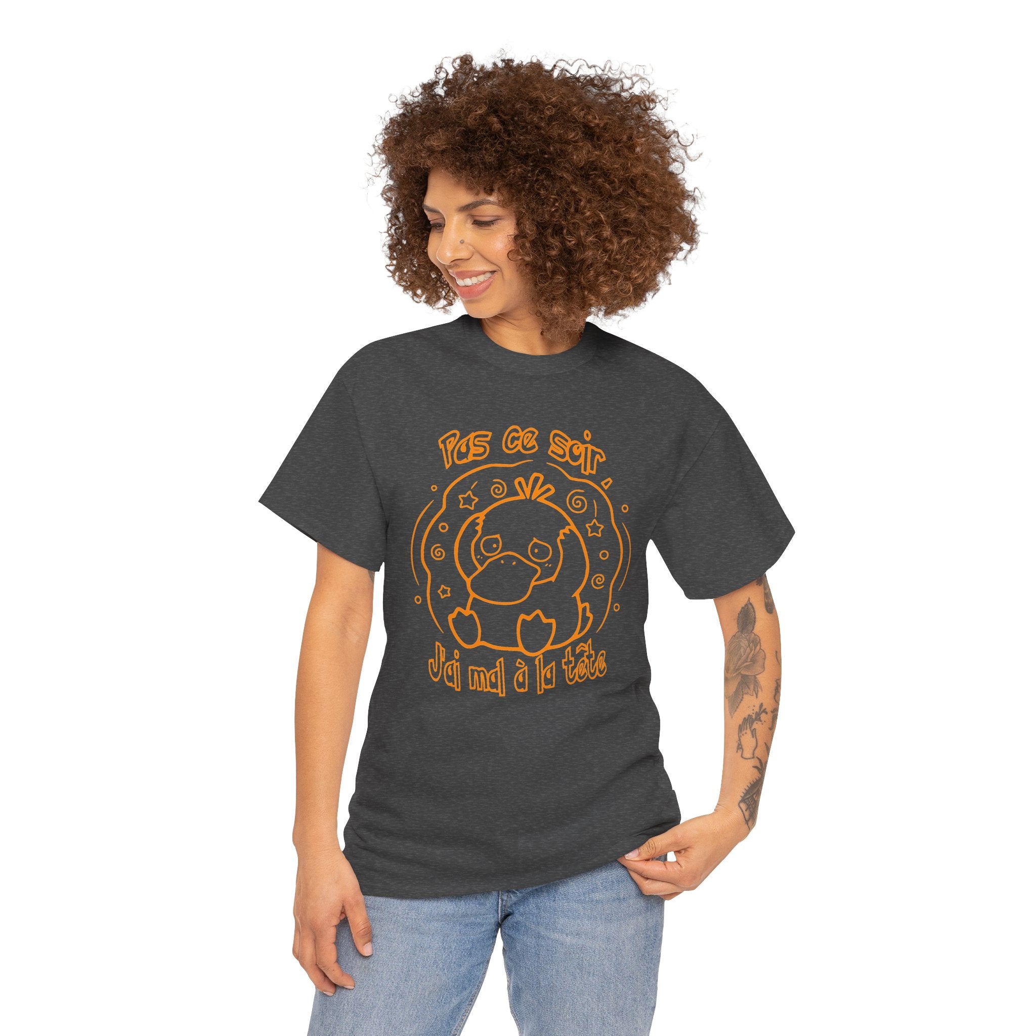 T-shirt inspiré de Psykokwak (Psyduck), Pas ce soir, j'ai mal à la tête