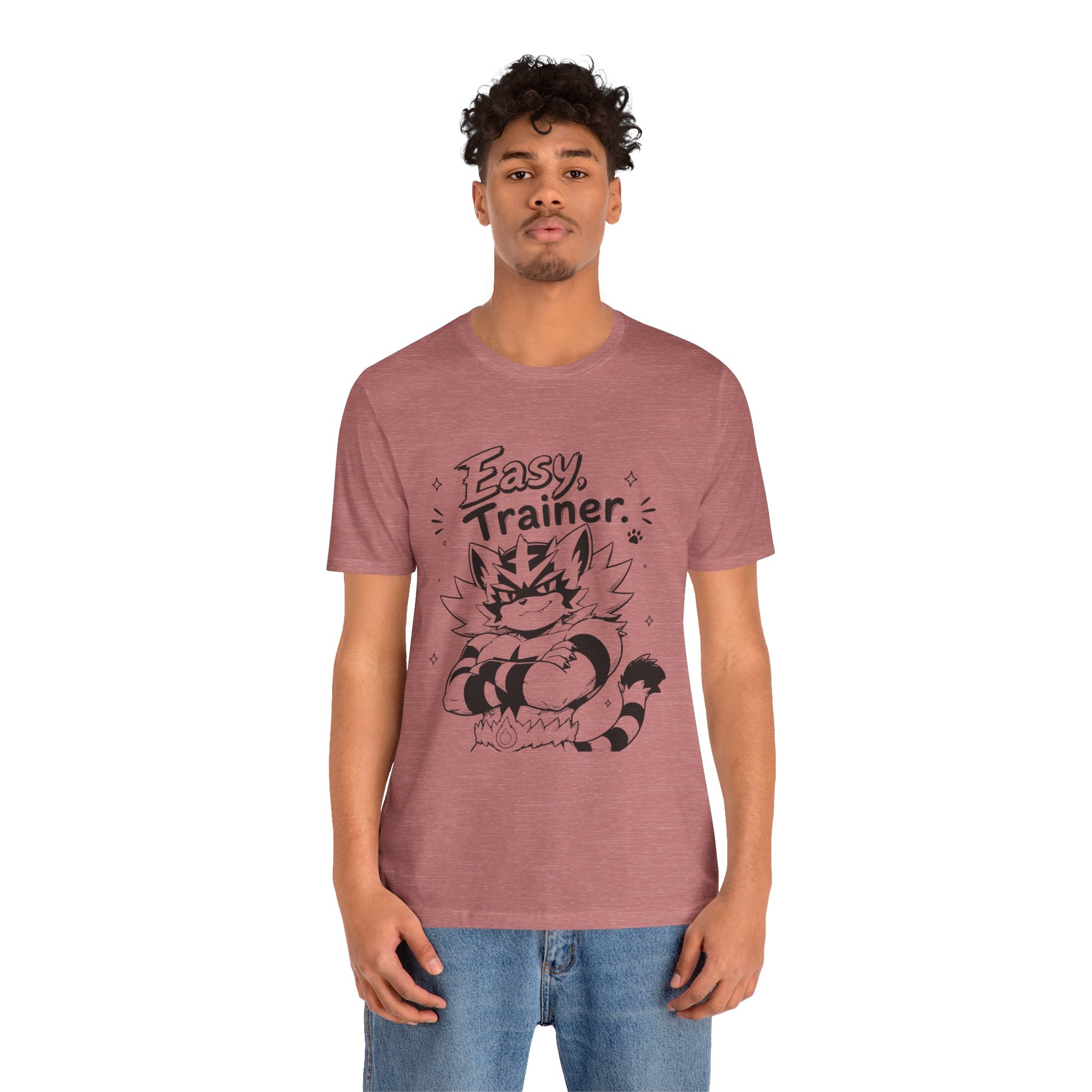 Easy Trainer Easy tiger illustration T-Shirt | cartoon wrestling funny cat graphic tee