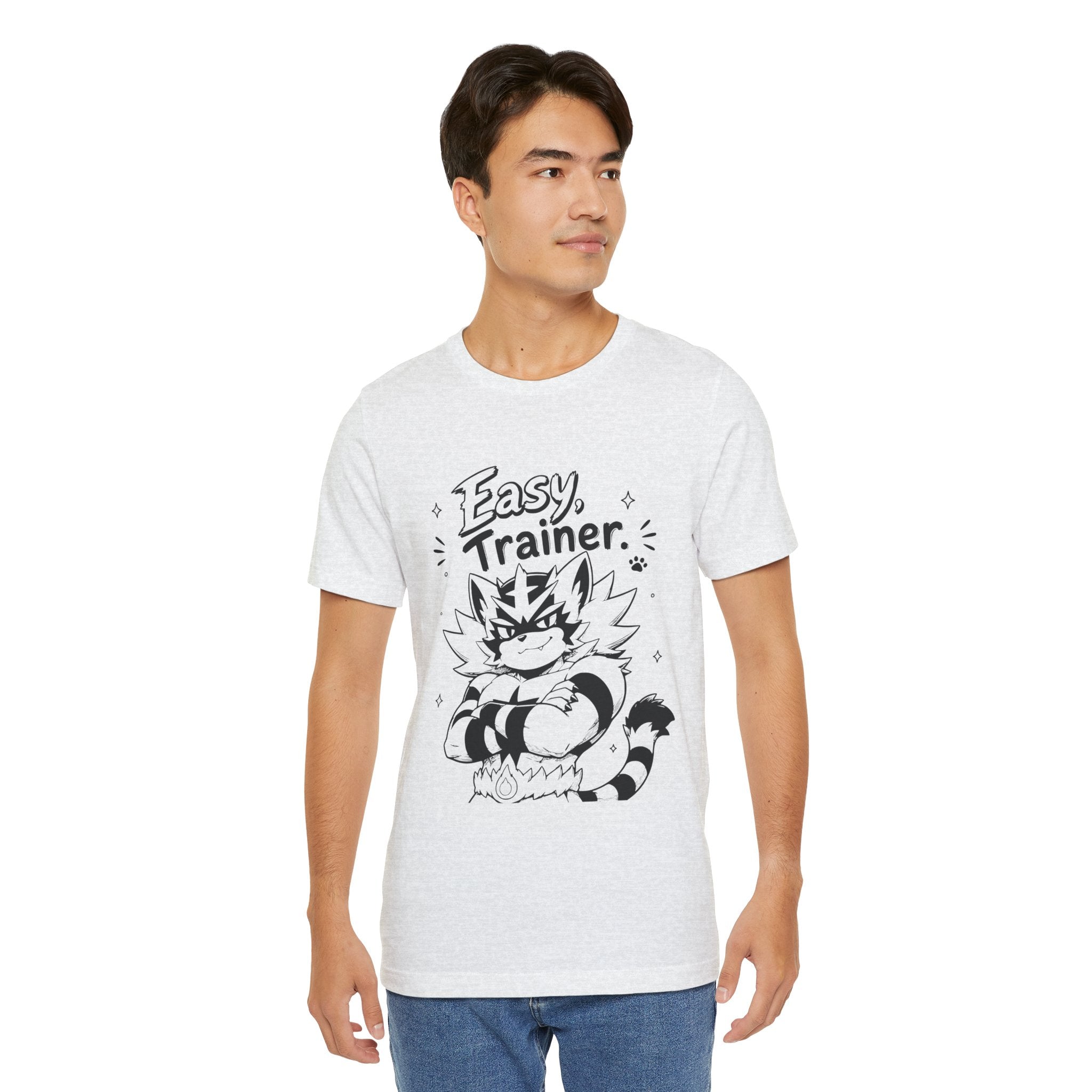 Easy Trainer Easy tiger illustration T-Shirt | cartoon wrestling funny cat graphic tee