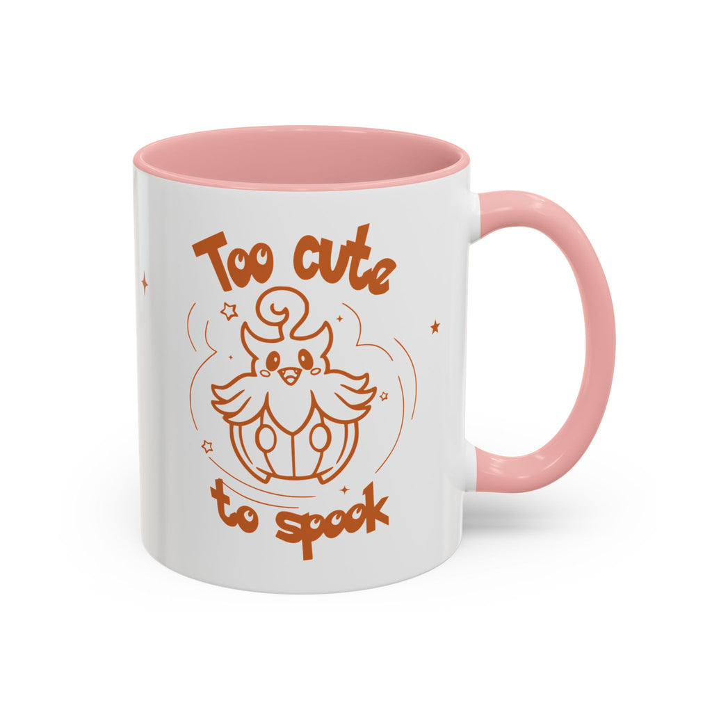 Too Cute to Spook Pumpkin Ghost Halloween Theme Mug | Accent Coffee Mug 11oz 15oz