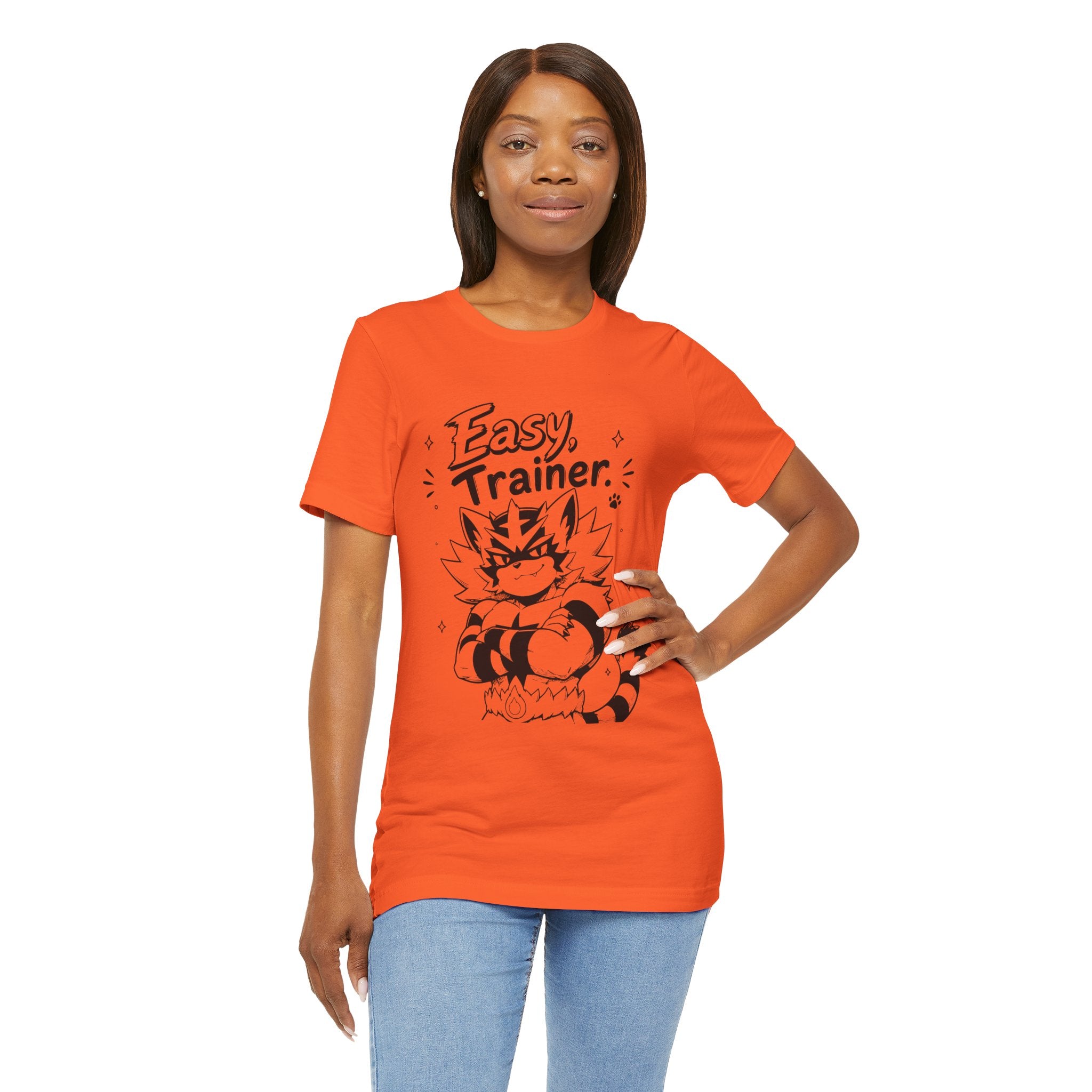 Easy Trainer Easy tiger illustration T-Shirt | cartoon wrestling funny cat graphic tee