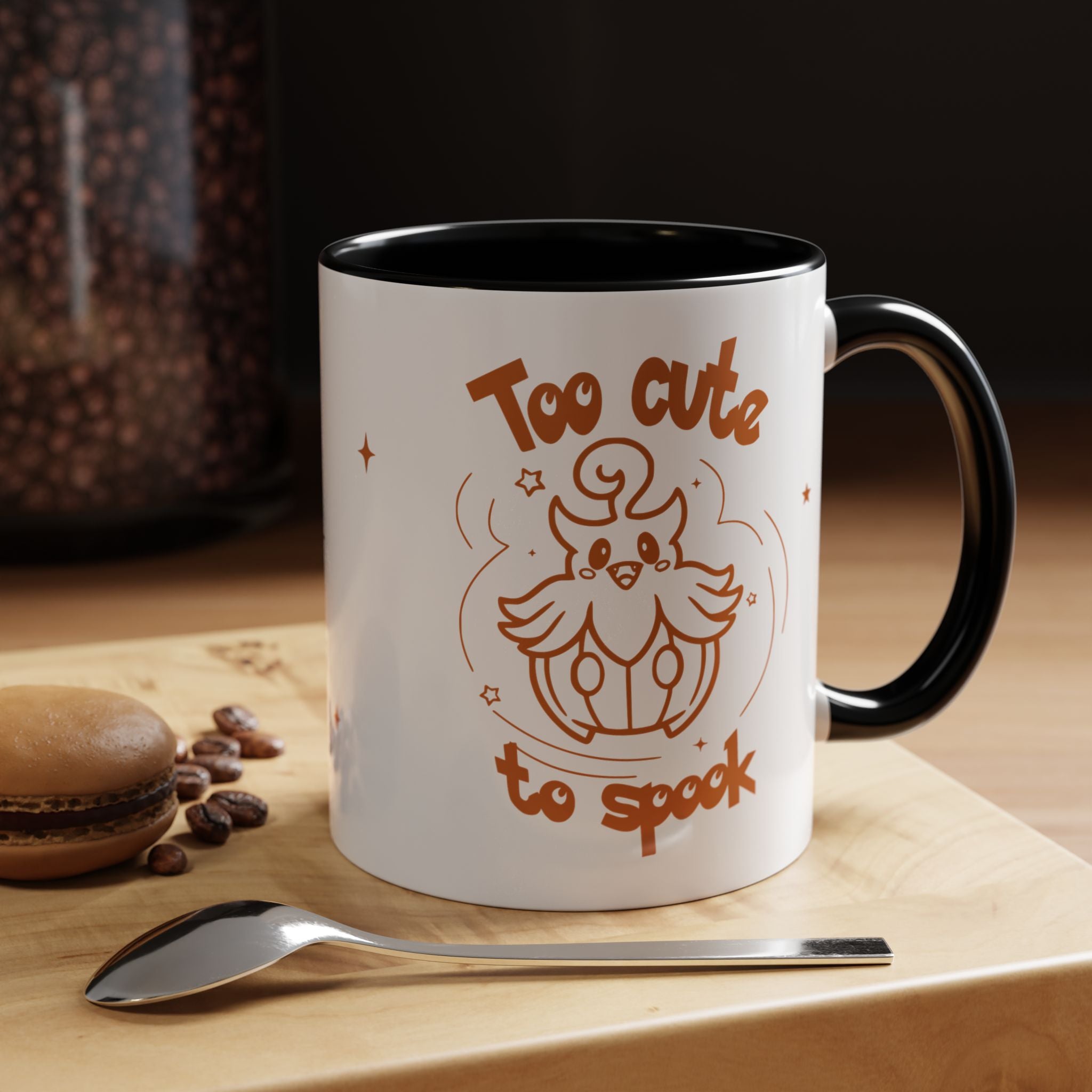 Too Cute to Spook Pumpkin Ghost Halloween Theme Mug | Accent Coffee Mug 11oz 15oz