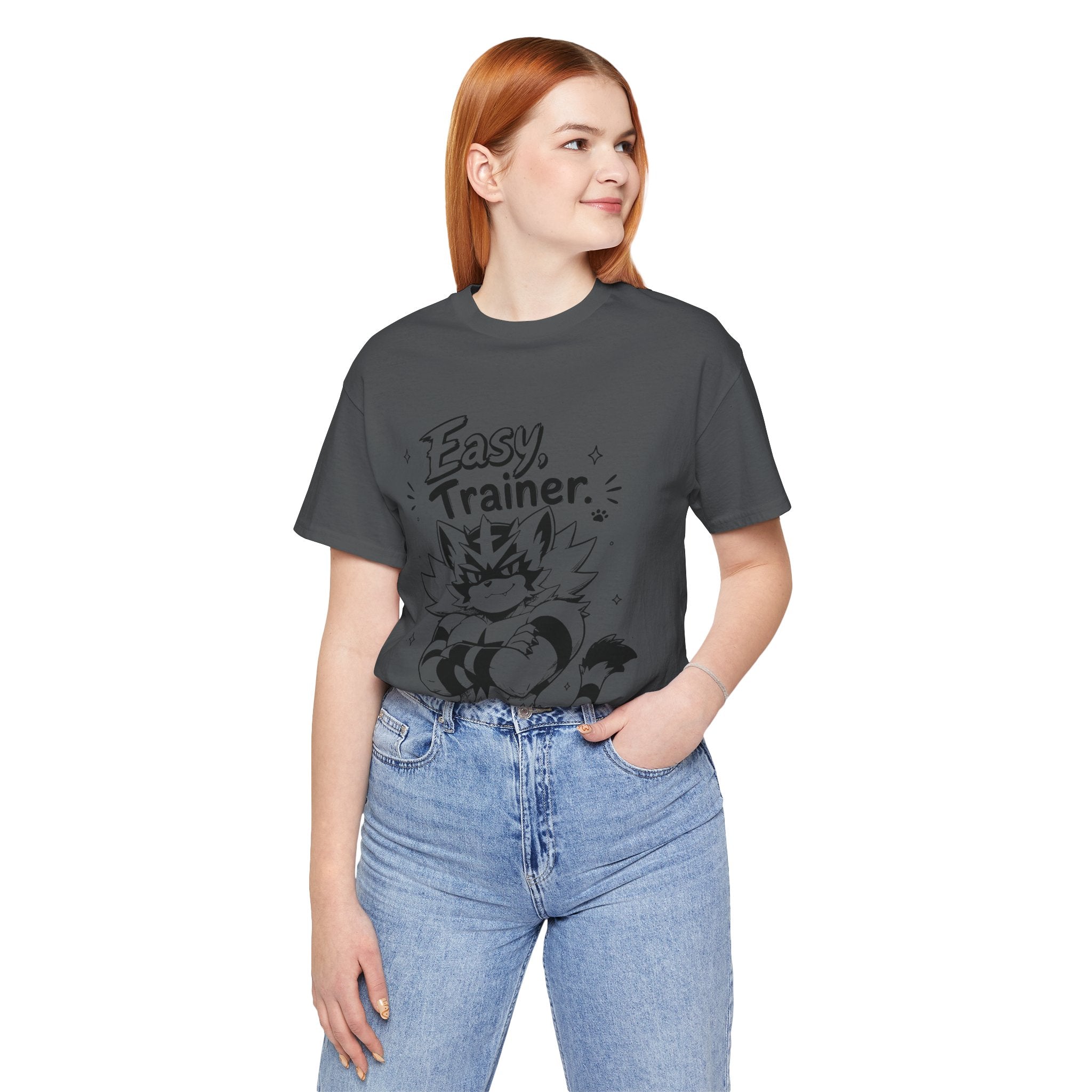 Easy Trainer Easy tiger illustration T-Shirt | cartoon wrestling funny cat graphic tee