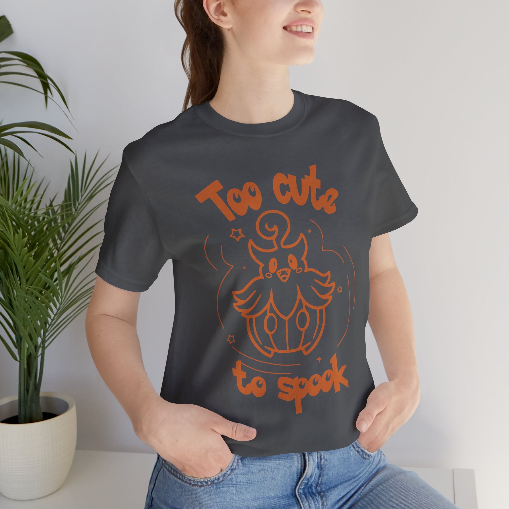 Too Cute to Spook Comfy Tee Shirt | Halloween Theme Gift Ghost Pumpkin T-Shirt for women