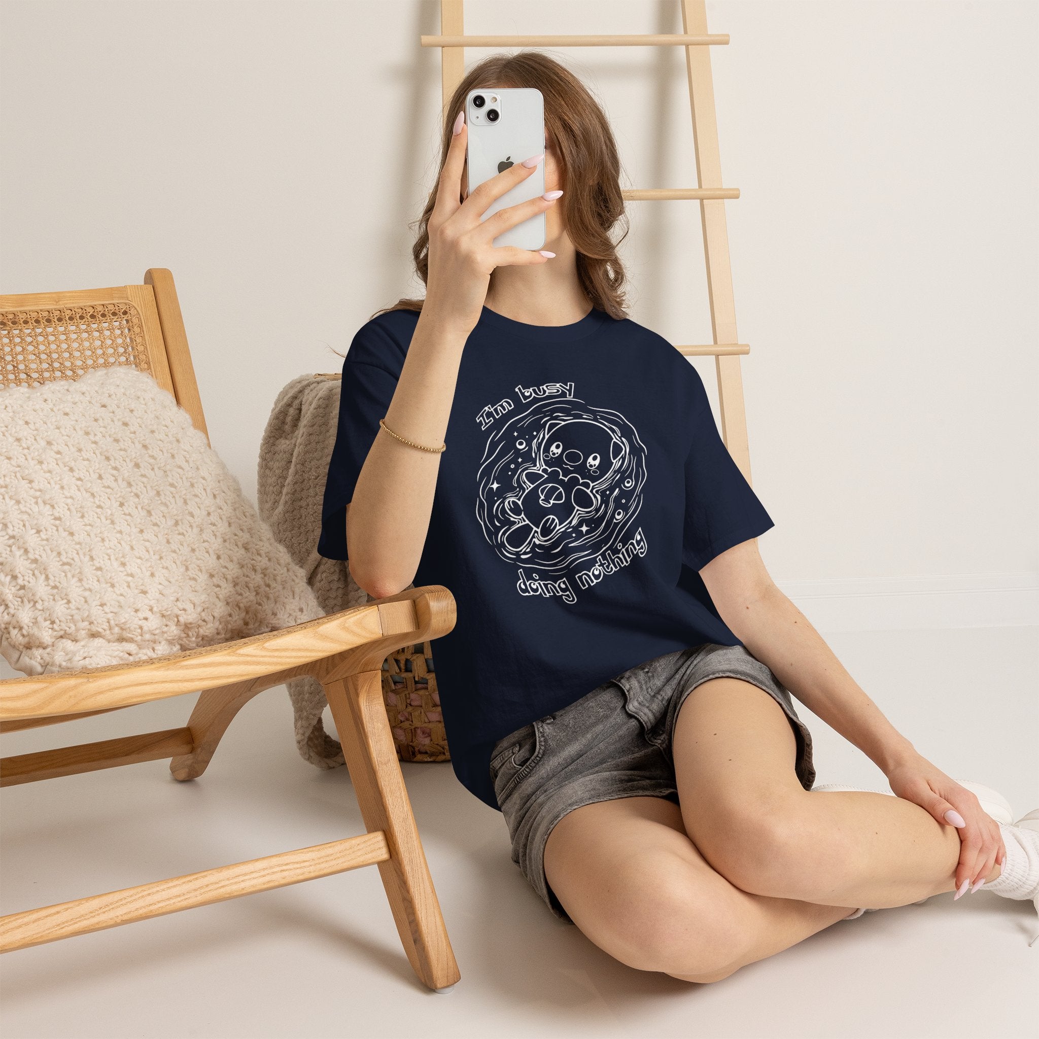 Otter Busy Doing Nothing Funny Quote T-Shirt Cute Otter Swimming Adorable Animal