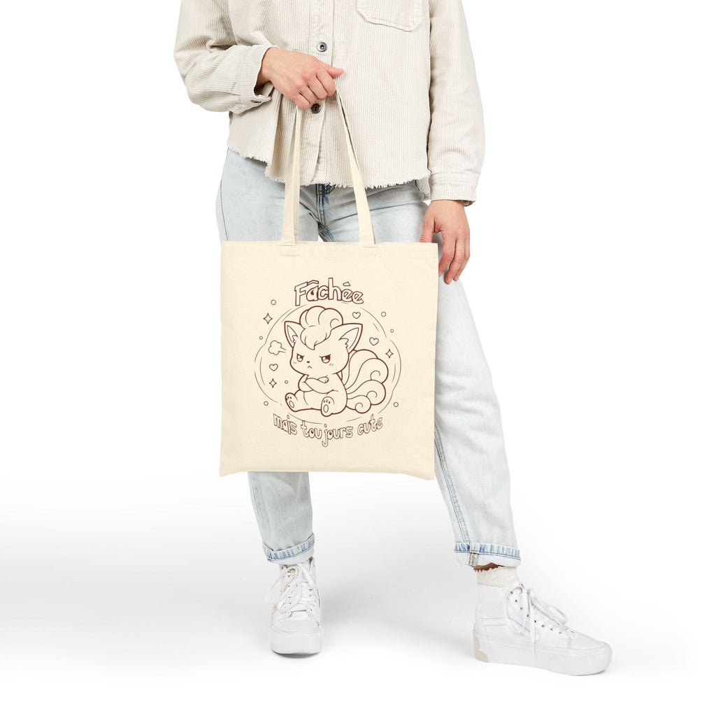 Renard Fâchée mais toujours cute animal boudeur adorable Illustration Tote Bag | Canvas Tote cadeau