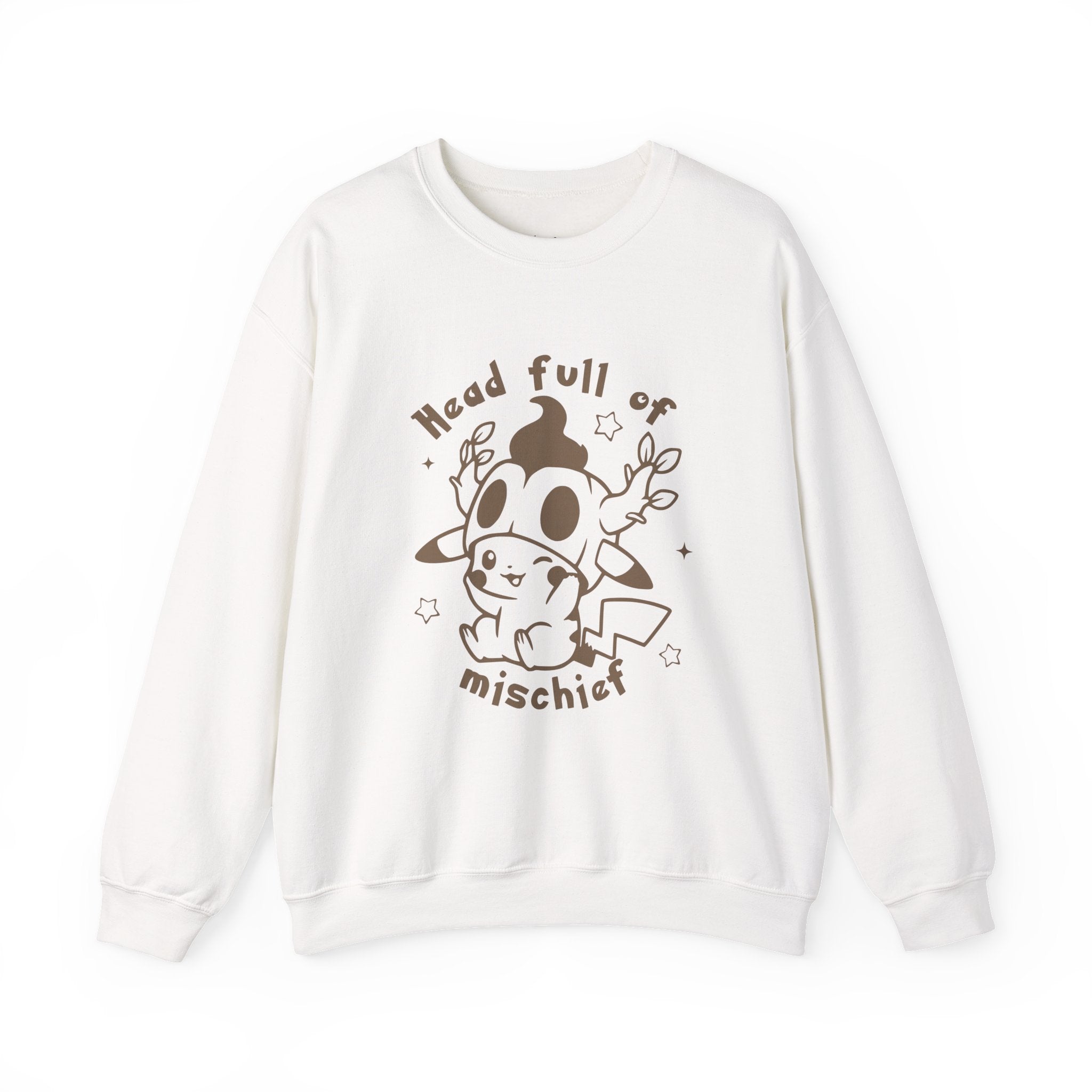 Head Full of Mischief Sweatshirt | Cute Halloween Ghost Crewneck | Cozy Fall Sweatshirt | Geek Autumn Sweater | Kawaii Spooky Apparel