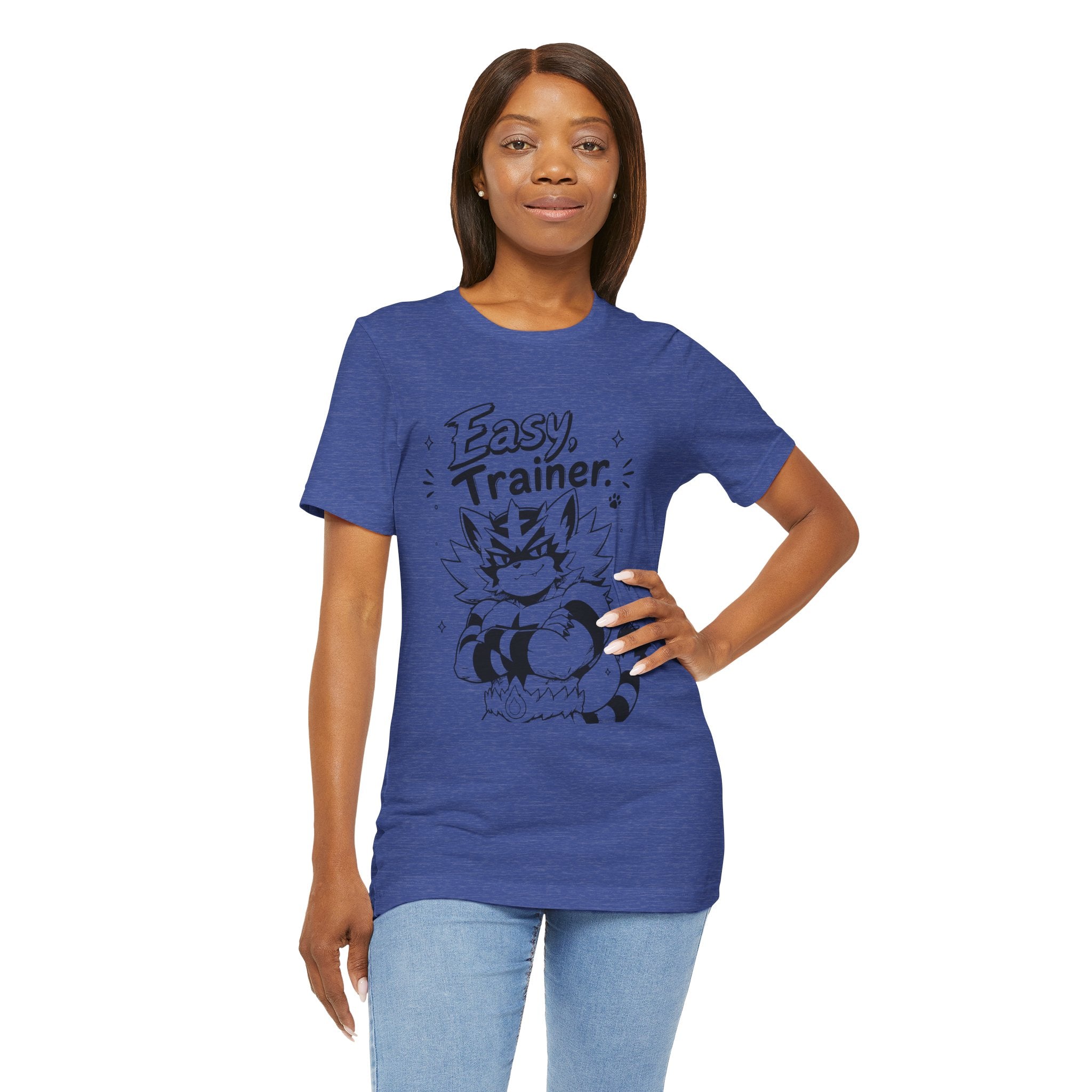 Easy Trainer Easy tiger illustration T-Shirt | cartoon wrestling funny cat graphic tee