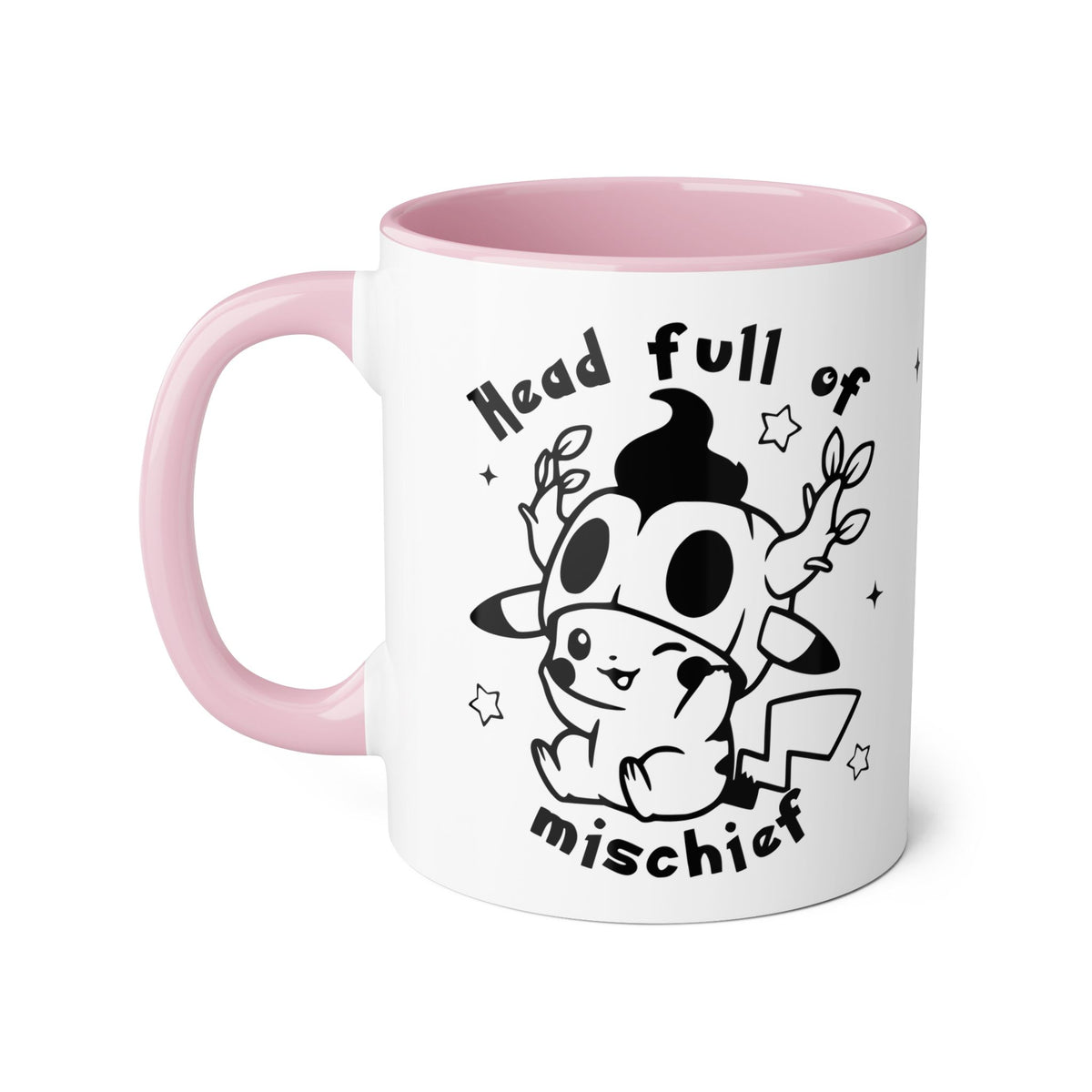 Head Full of Mischief Halloween Mug | Cute Ghost Pumpkin Coffee Cup | Kawaii Spooky Mug | Fall Coffee Lover Gift | Geek Halloween Drinkware