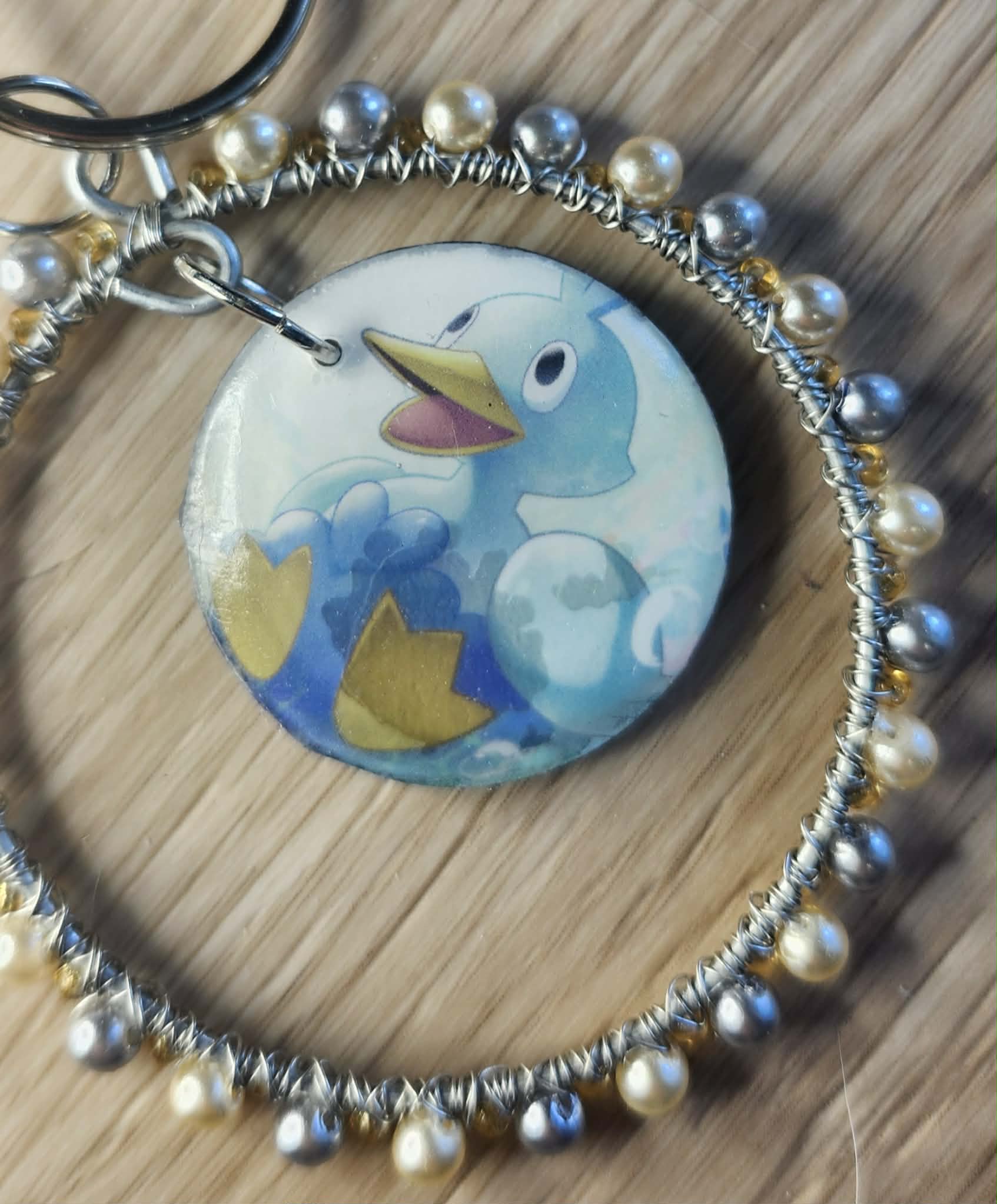 Handmade Ducklett Charm – Pokémon Card Bag Charm, Keychain & Car Accessory