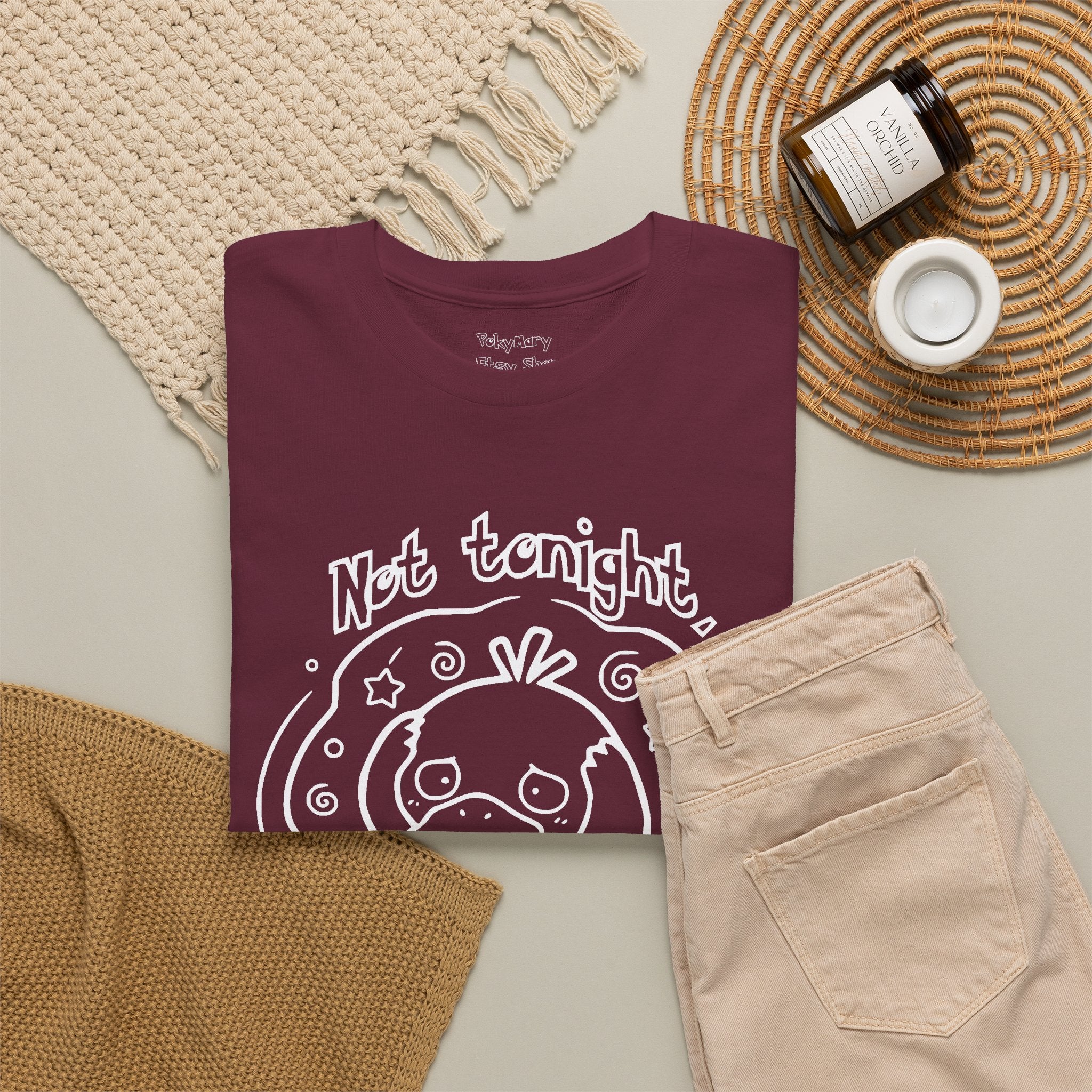 Duck Not Tonight I Have a Headache T-shirt funny kawaii duck illustration Shirt For Wife Or Girlfriend Gift