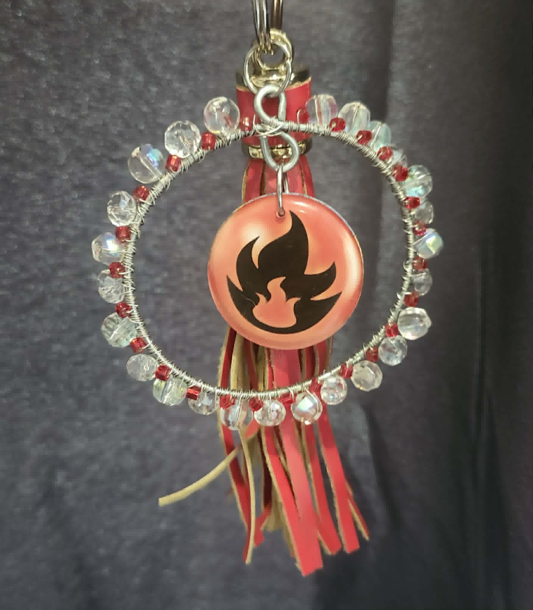 Scorbunny Sprint Charm – Handmade Pokémon-Inspired Bag Charm, Keychain & Car Accessory