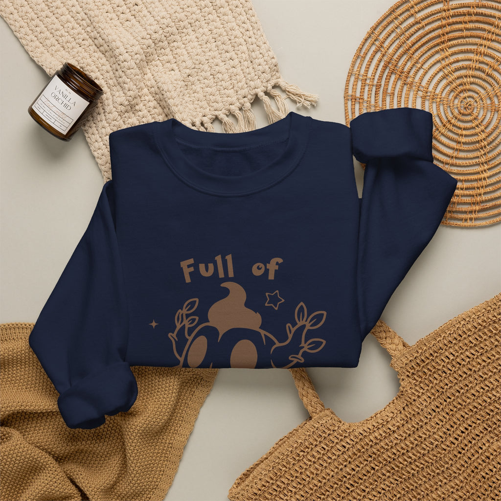 Full of Mischief Sweatshirt | Cute Halloween Ghost Crewneck | Cozy Fall Sweatshirt | Geek Autumn Sweater | Kawaii Spooky Apparel