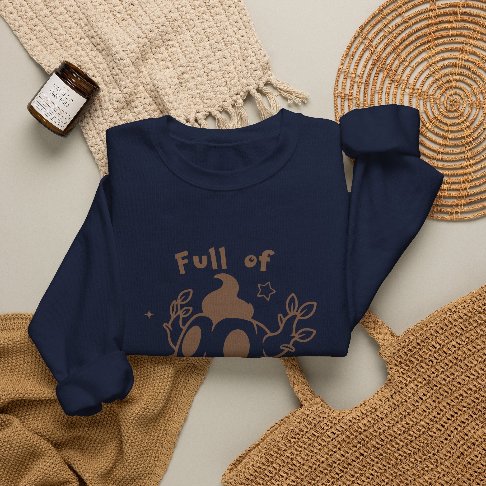 Full of Mischief Sweatshirt | Cute Halloween Ghost Crewneck | Cozy Fall Sweatshirt | Geek Autumn Sweater | Kawaii Spooky Apparel