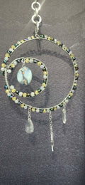 Handmade Umbreon Moon Suncatcher | Crystal Pokémon Window Hanging | One-of-a-Kind Celestial Home Décor