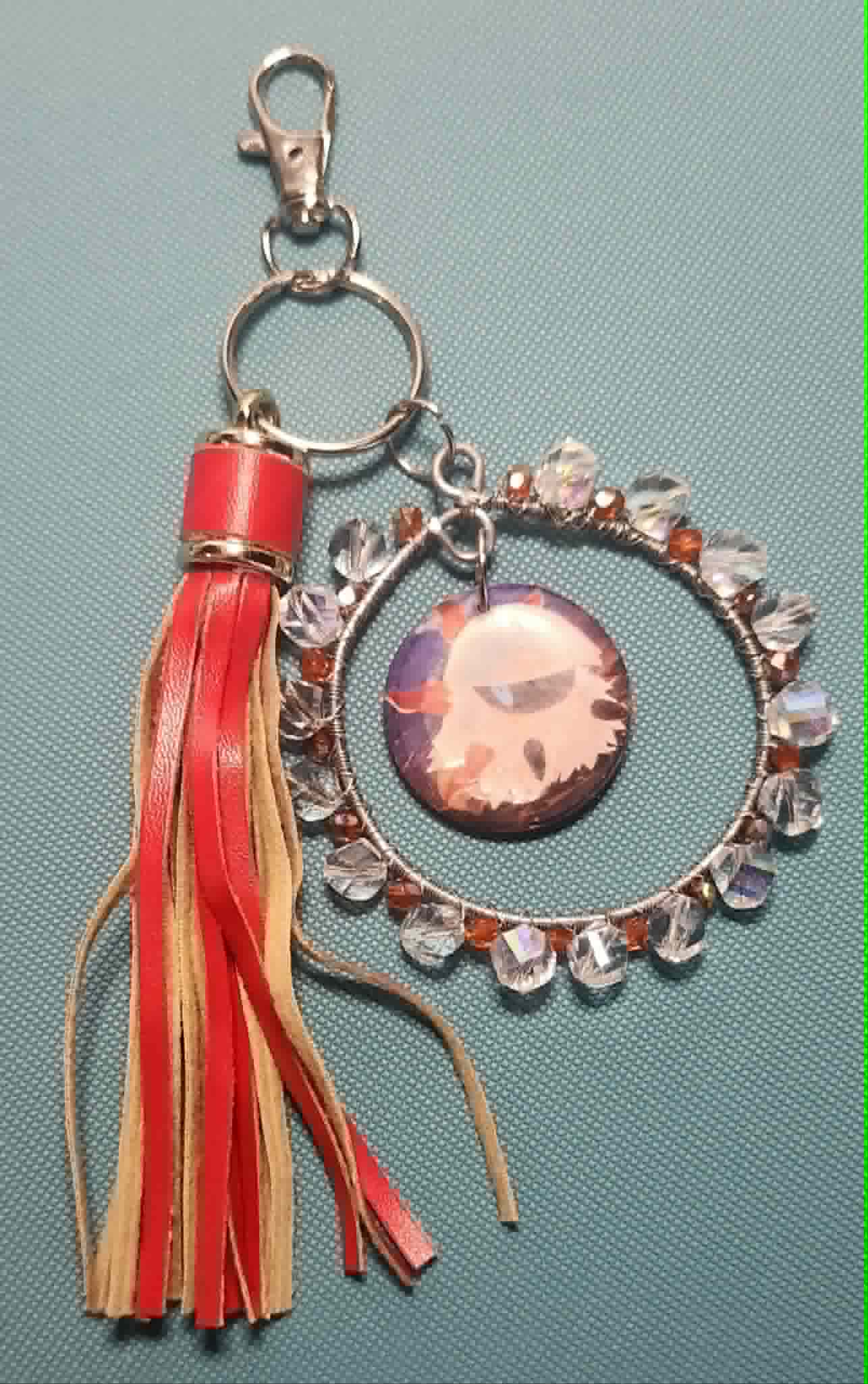 Larvesta Flame Charm – Handmade Pokémon-Inspired Bag Charm, Keychain & Car Accessory
