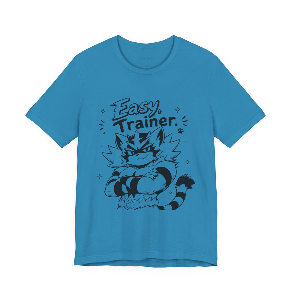 Easy Trainer Easy tiger illustration T-Shirt | cartoon wrestling funny cat graphic tee