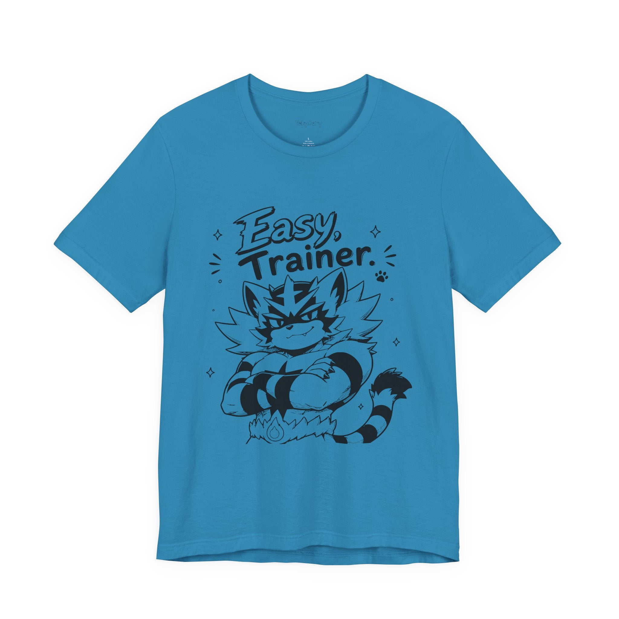 Easy Trainer Easy tiger illustration T-Shirt | cartoon wrestling funny cat graphic tee