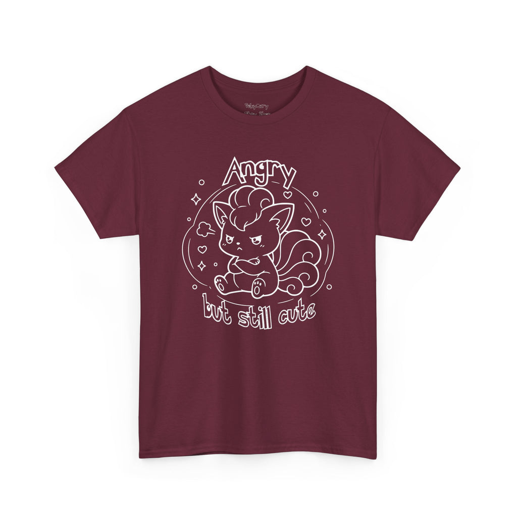 Fox Angry but still cute Grumpy Cute Fox Lady Shirt | Pouting Fox Illustration