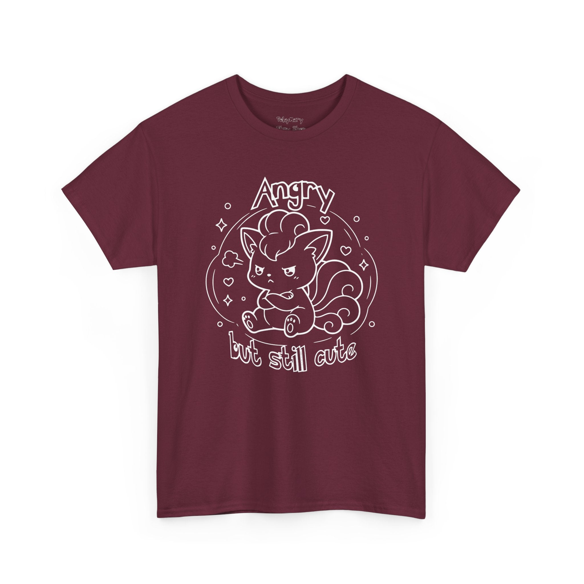 Fox Angry but still cute Grumpy Cute Fox Lady Shirt | Pouting Fox Illustration