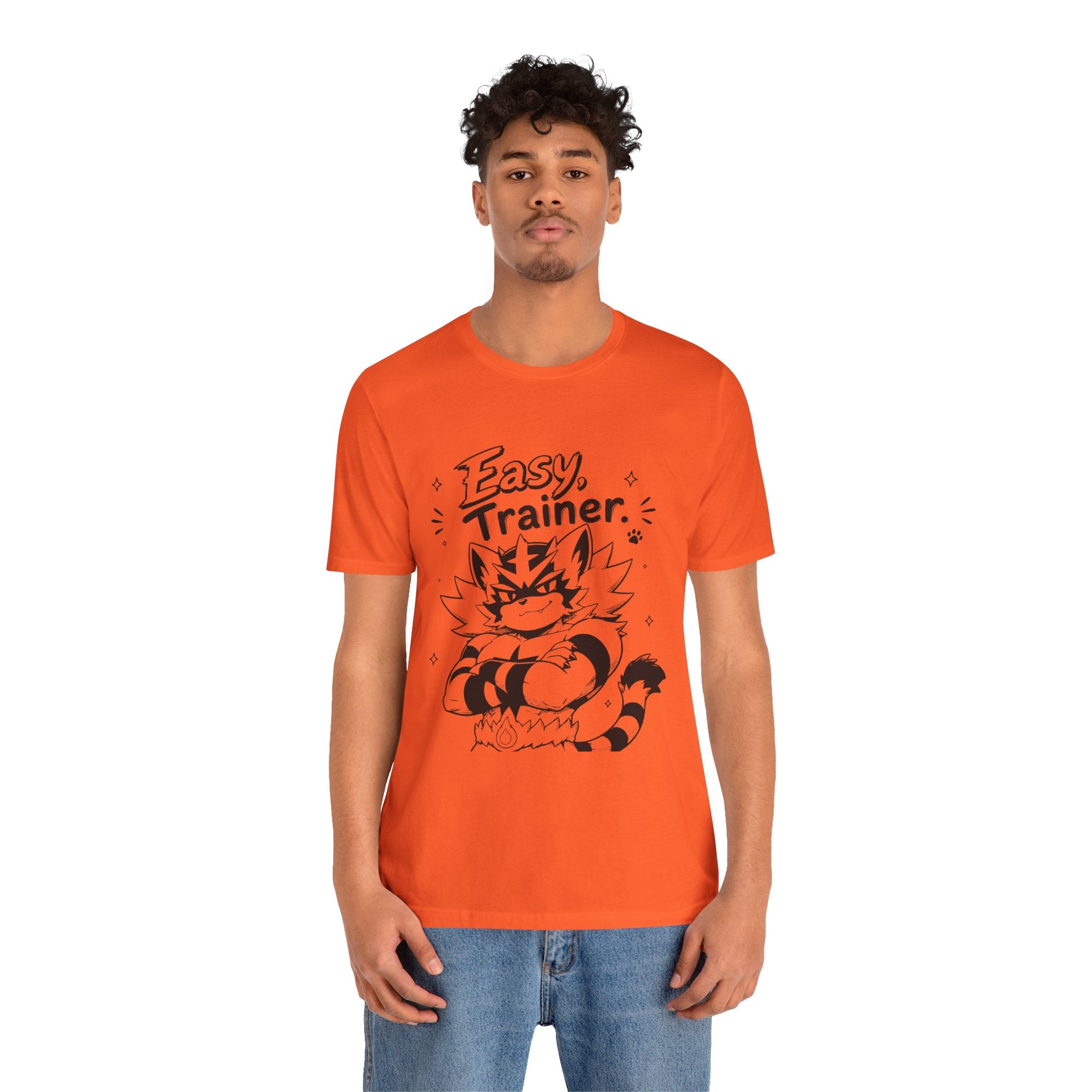 Easy Trainer Easy tiger illustration T-Shirt | cartoon wrestling funny cat graphic tee