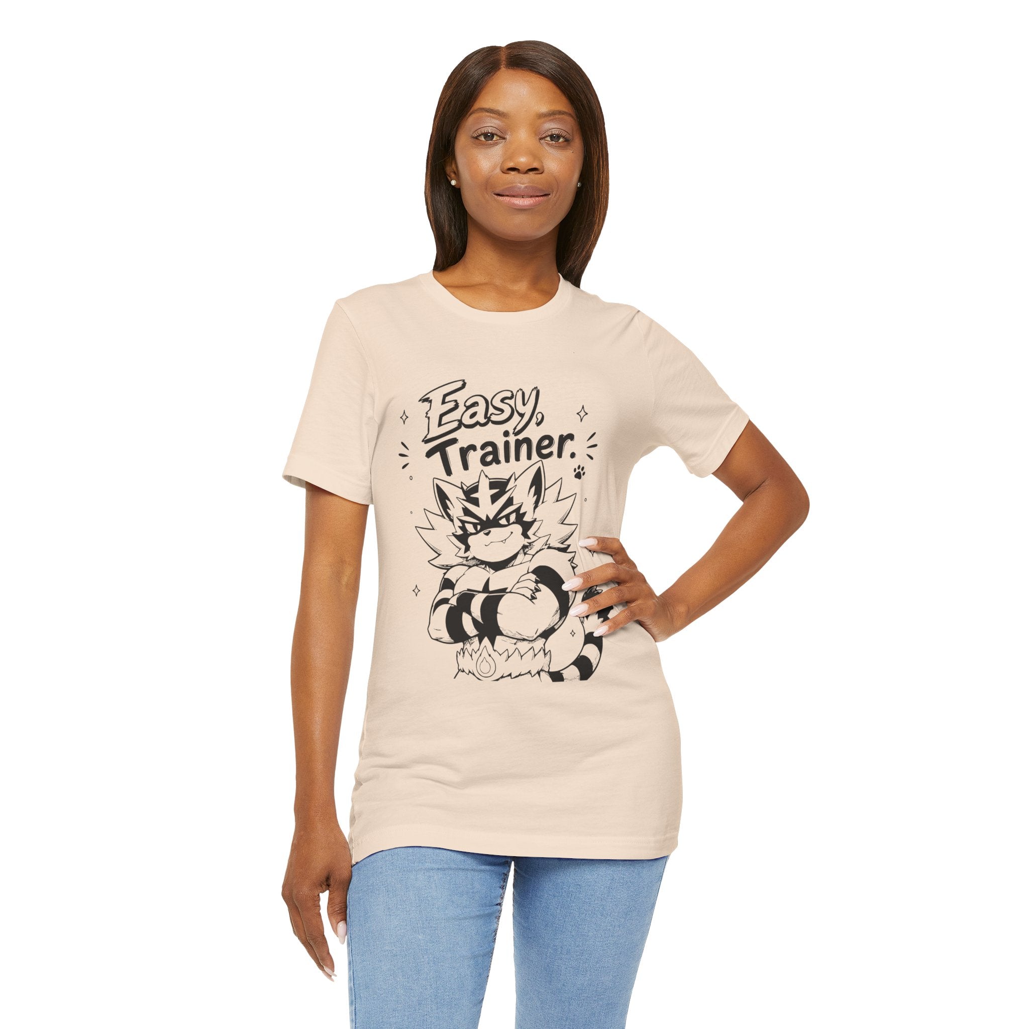 Easy Trainer Easy tiger illustration T-Shirt | cartoon wrestling funny cat graphic tee