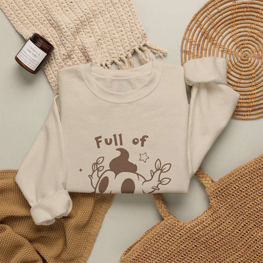 Full of Mischief Sweatshirt | Cute Halloween Ghost Crewneck | Cozy Fall Sweatshirt | Geek Autumn Sweater | Kawaii Spooky Apparel