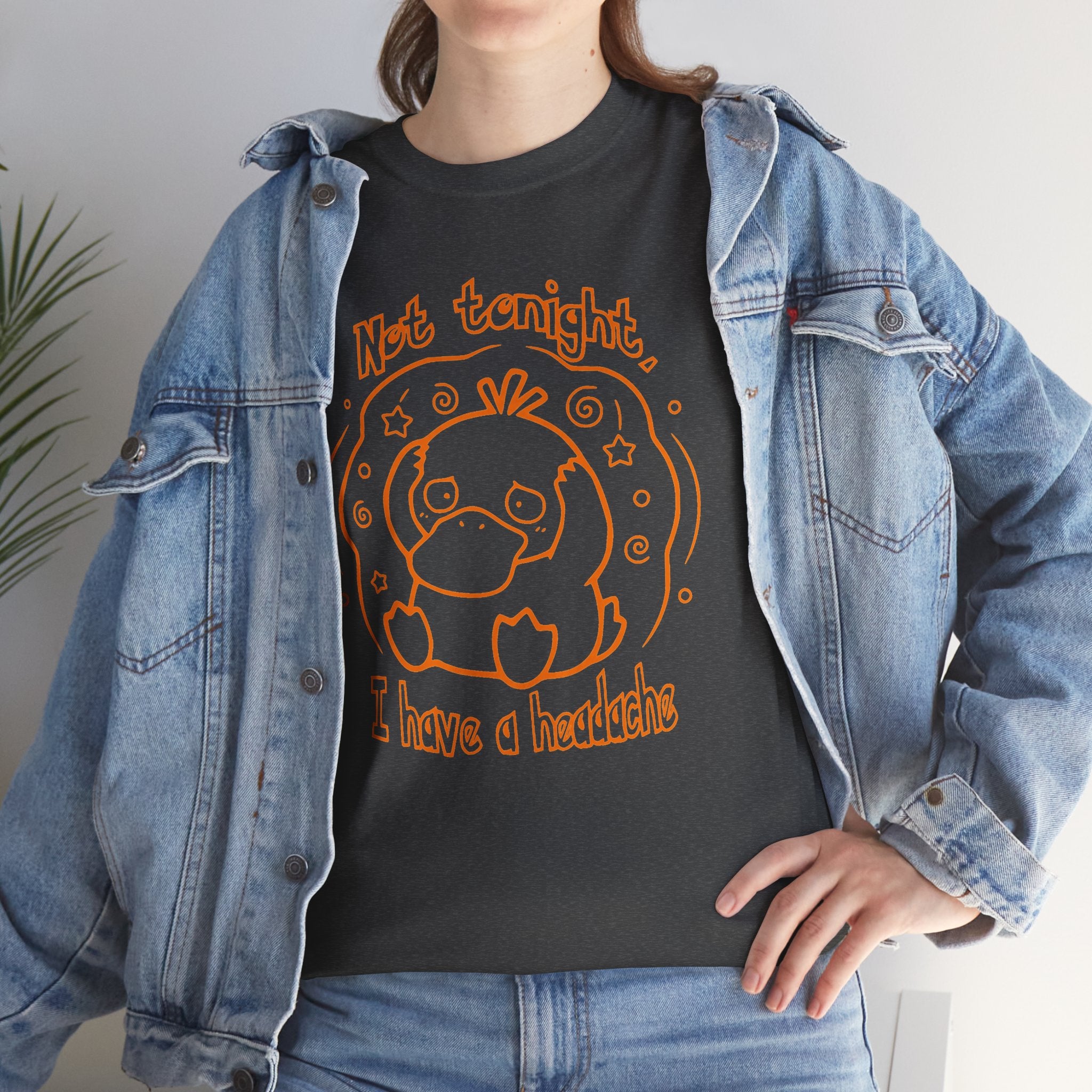 Duck Not Tonight I Have a Headache T-shirt funny kawaii duck illustration Shirt For Wife Or Girlfriend Gift
