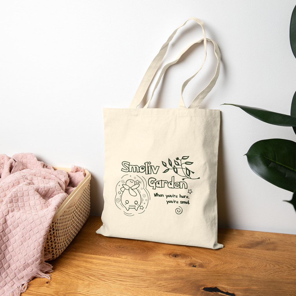 Smol Garden Tote Bag | Cute Kawaii Shopping Geek Bag | Plant Lover Gift | Cozy Gamer Gift for Women