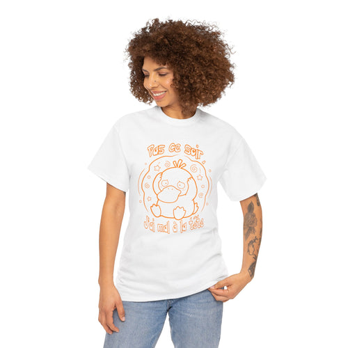 Canard Pas ce soir j'ai mal à la tête T-Shirt drôle francophone Animal Adorable Cadeau femme blonde copine