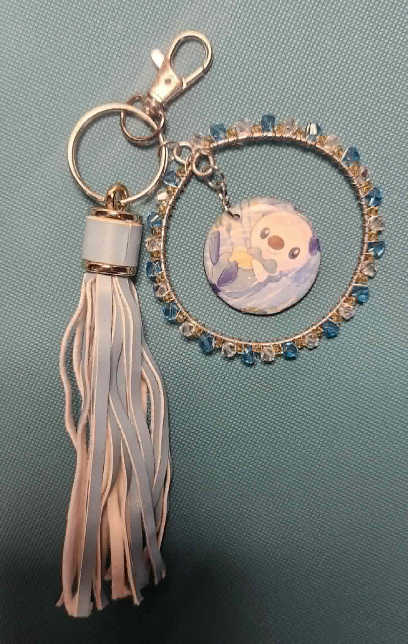 Oshawott Wave Charm – Handmade Pokémon-Inspired Bag Charm, Keychain & Car Accessory