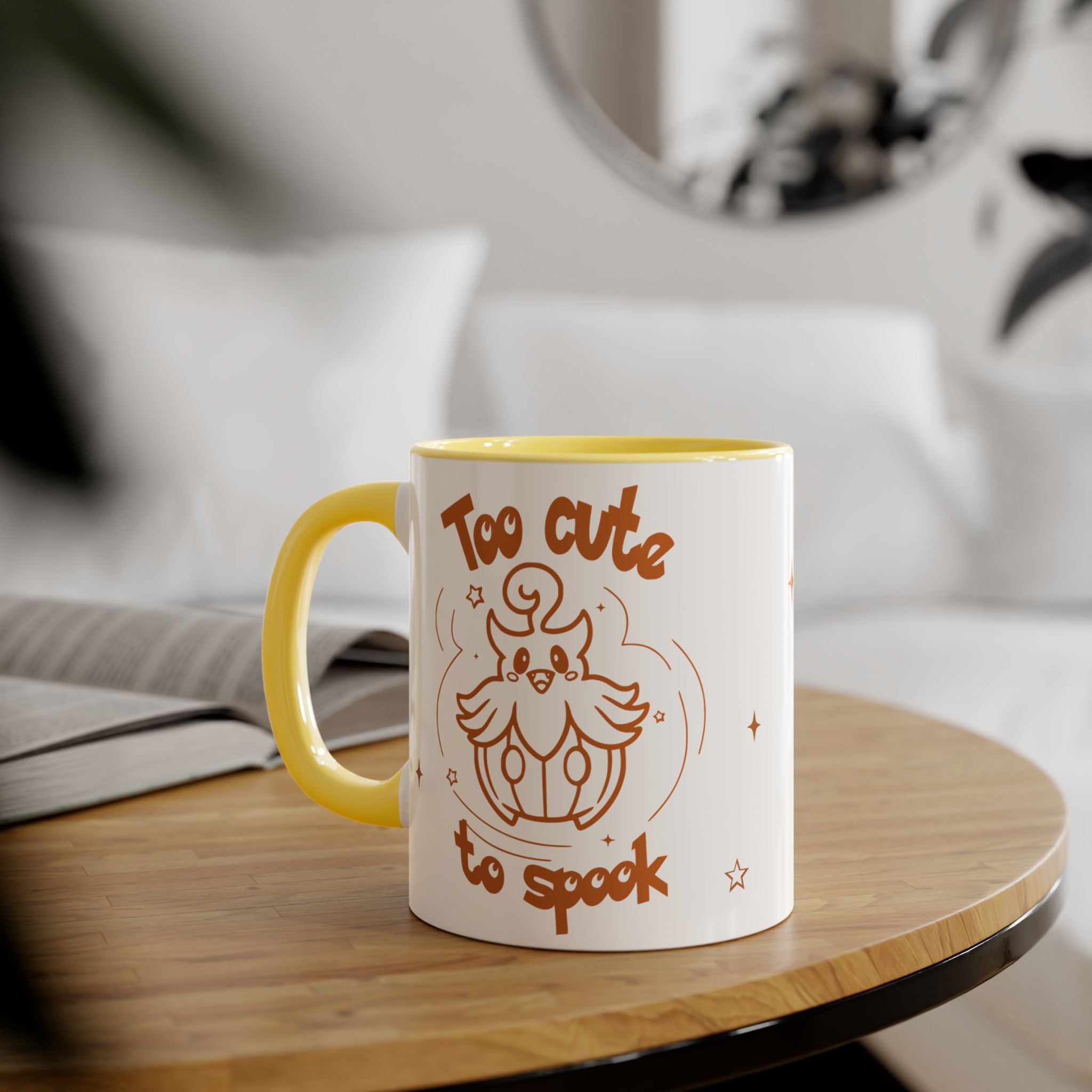 Too Cute to Spook Pumpkin Ghost Halloween Theme Coffee Tea Mug