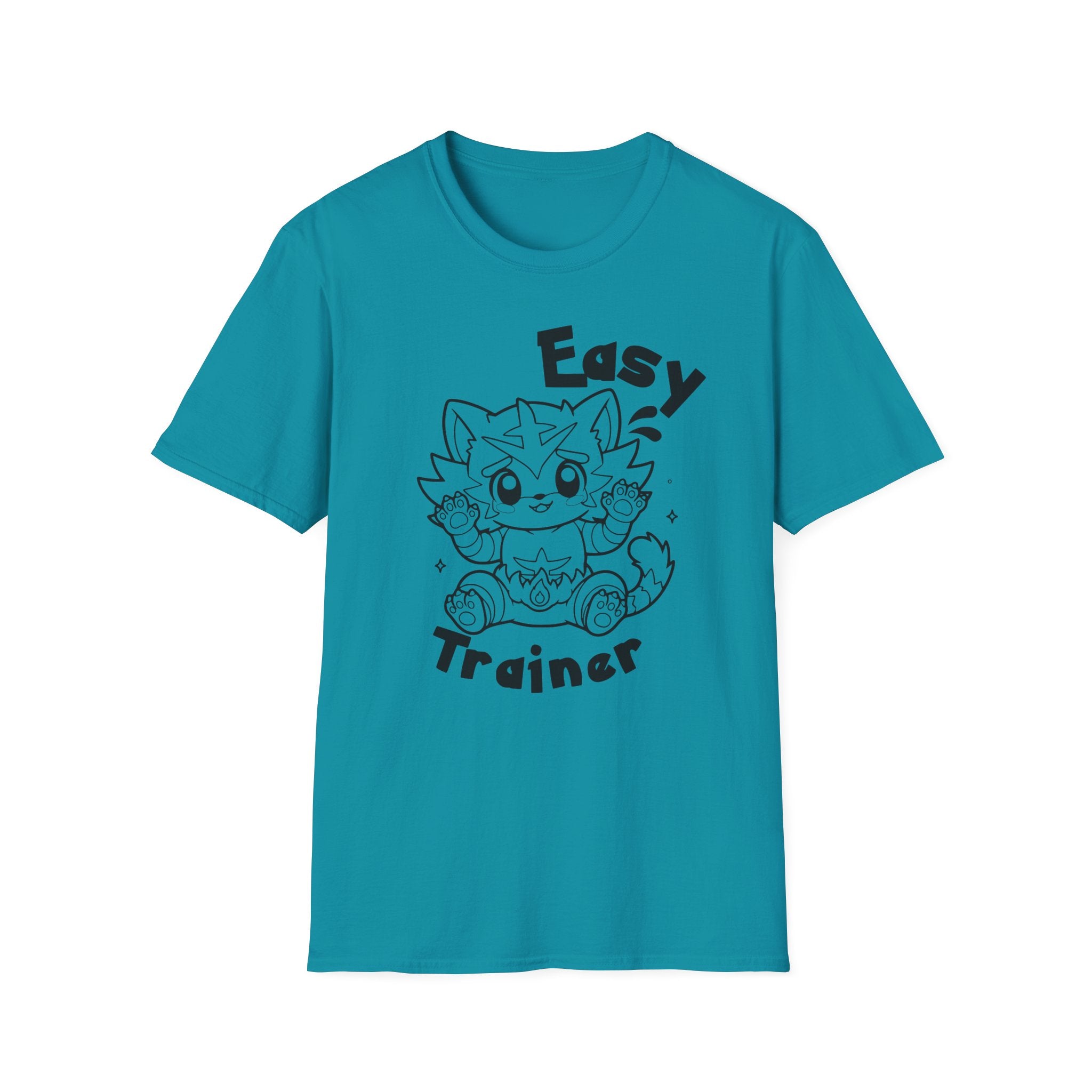 Easy Trainer T-Shirt | Cute Cartoon Easy Tiger Funny wrestling Cat Design Tee